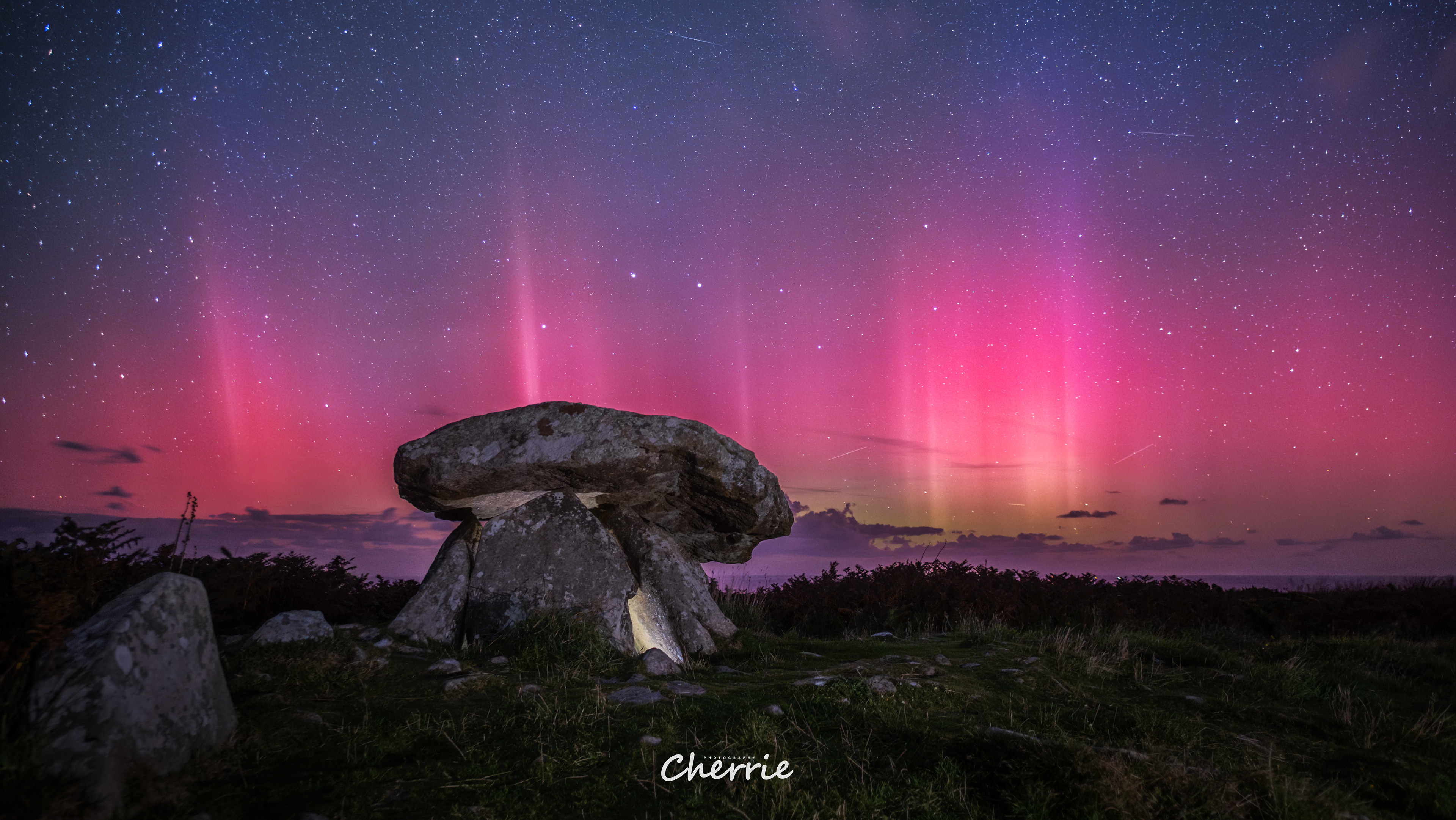 The Hurlers Tomb Aurora West Penwith Dark Sky Park