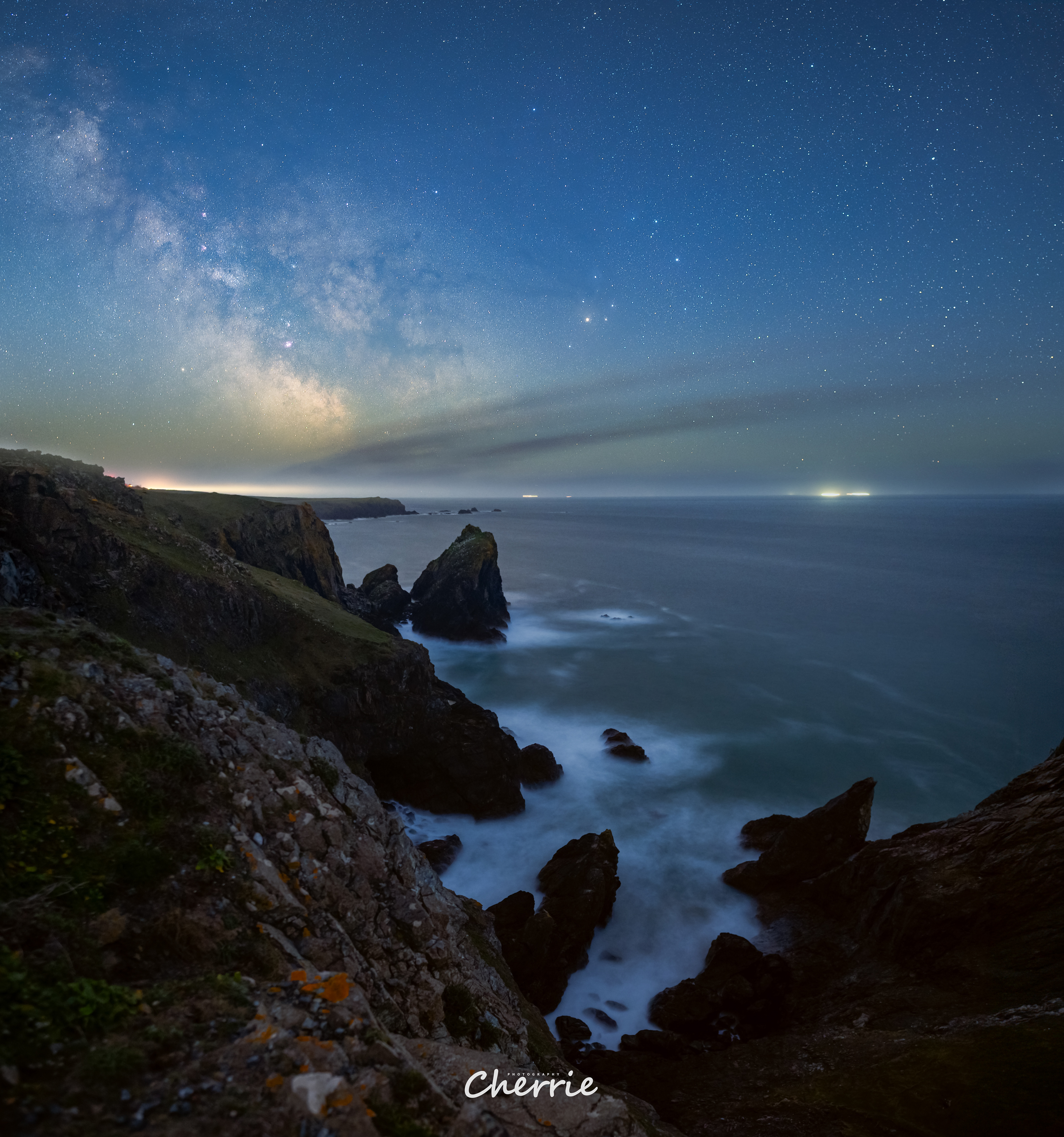 Moonlit Milky Way Over Lizard Point