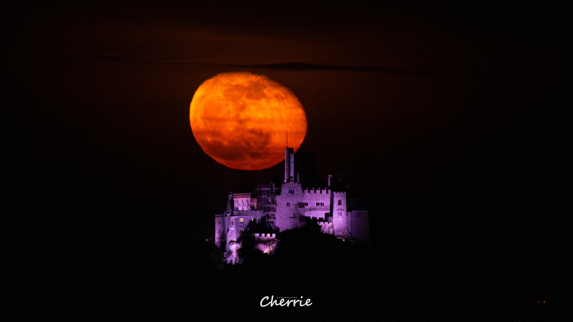 St Michaels Mount Cornwall Moonrise