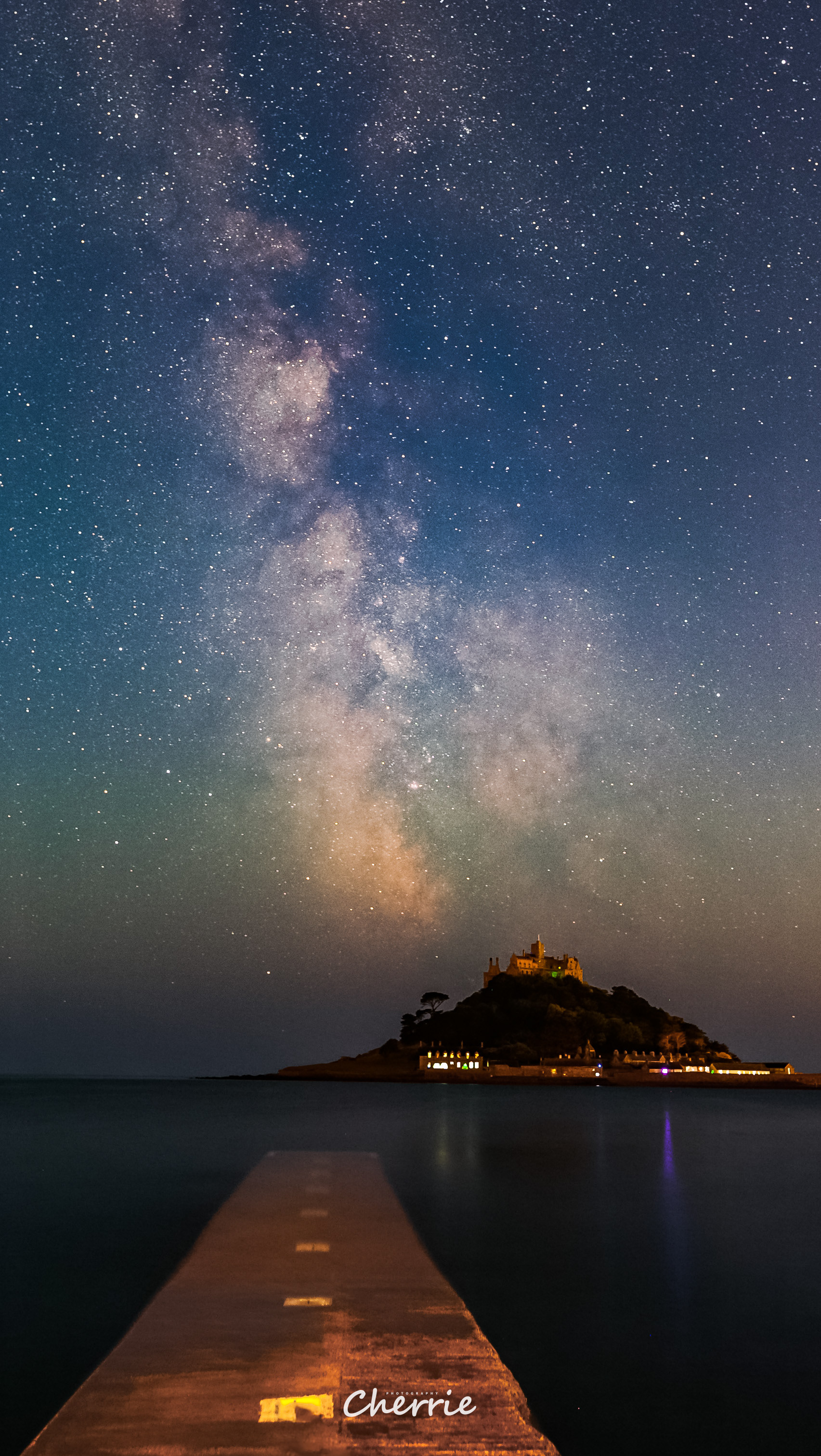 Milky Way Rising Over St Michaels Mount Cornwall