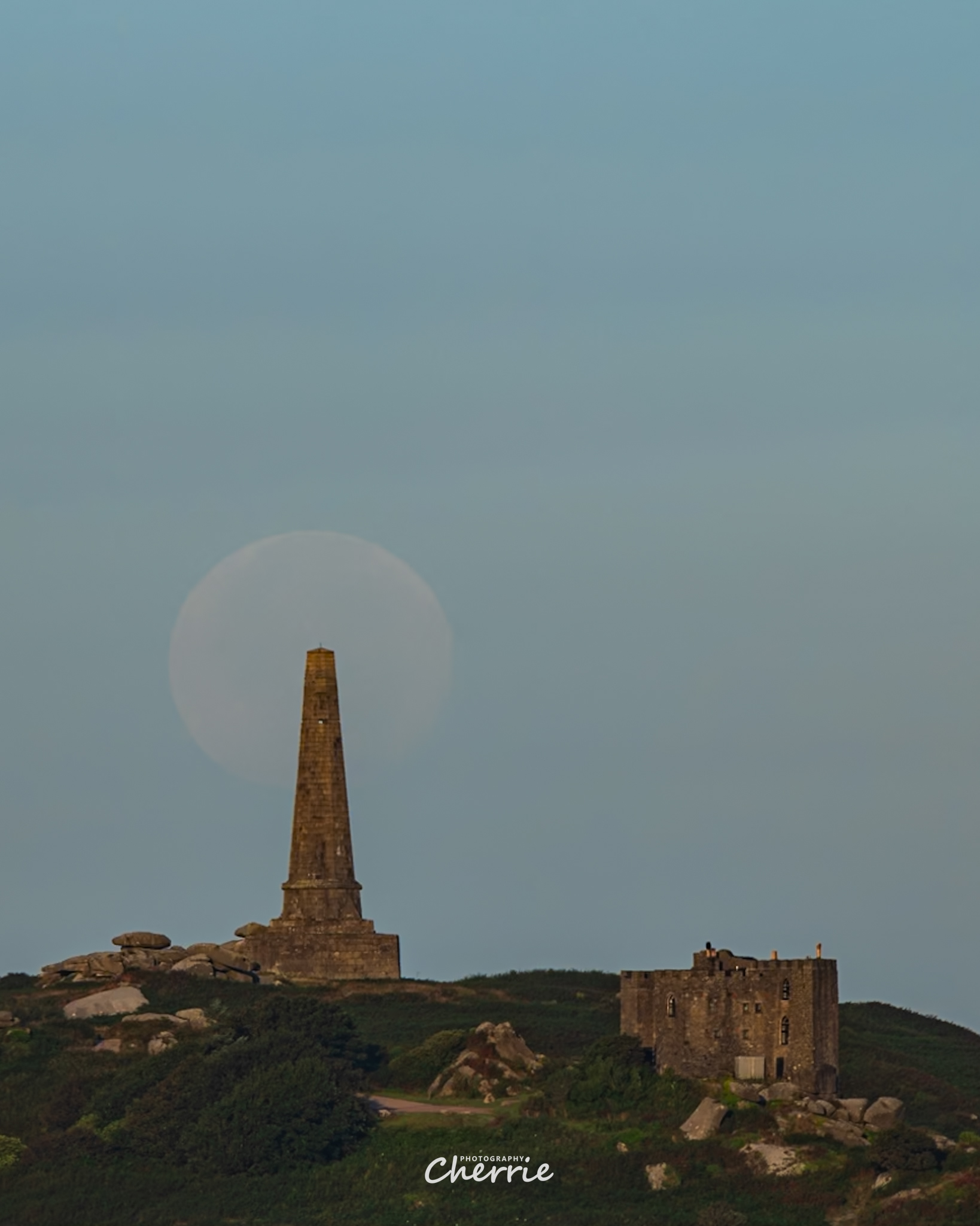 Moonset Behind Carn Brea