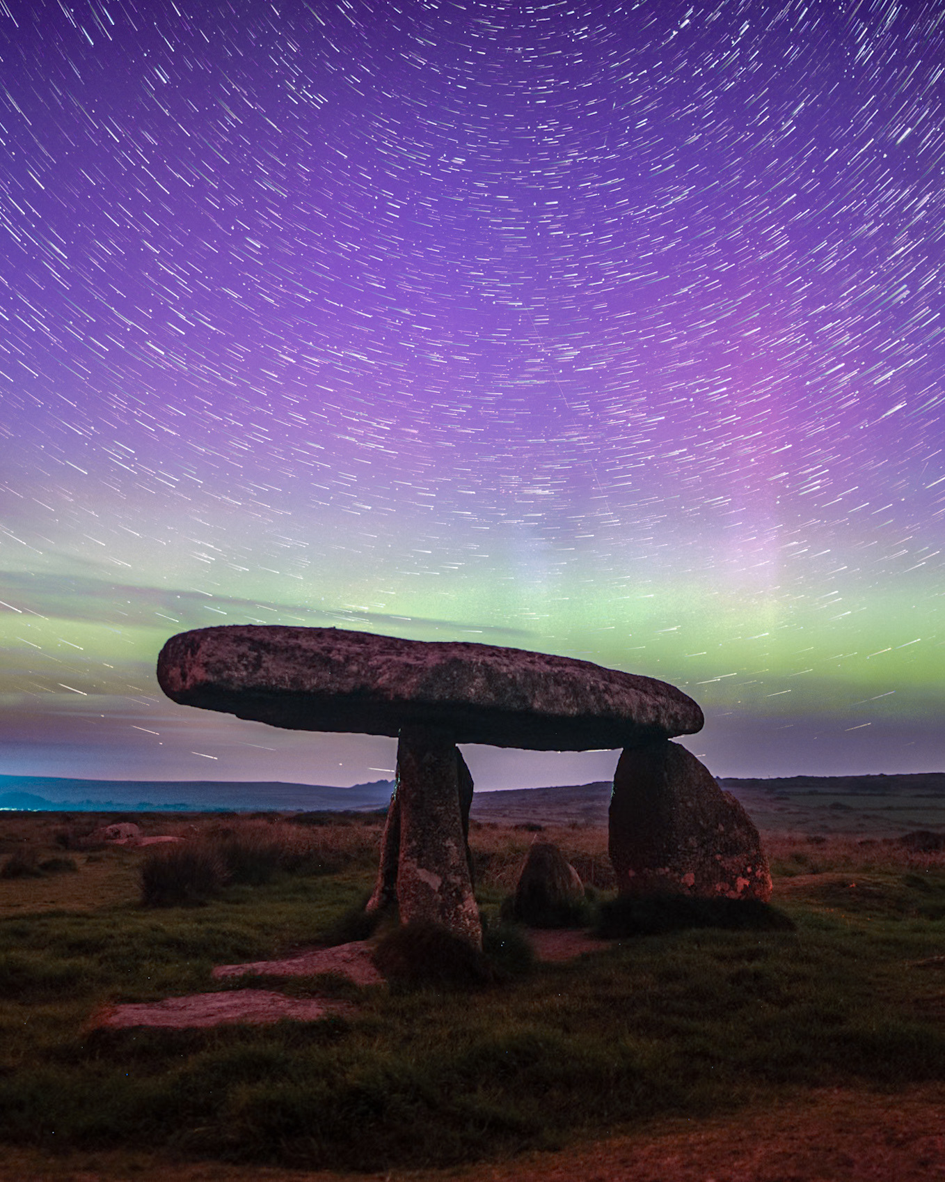 Lanyon Quoit Startrails & Aurora