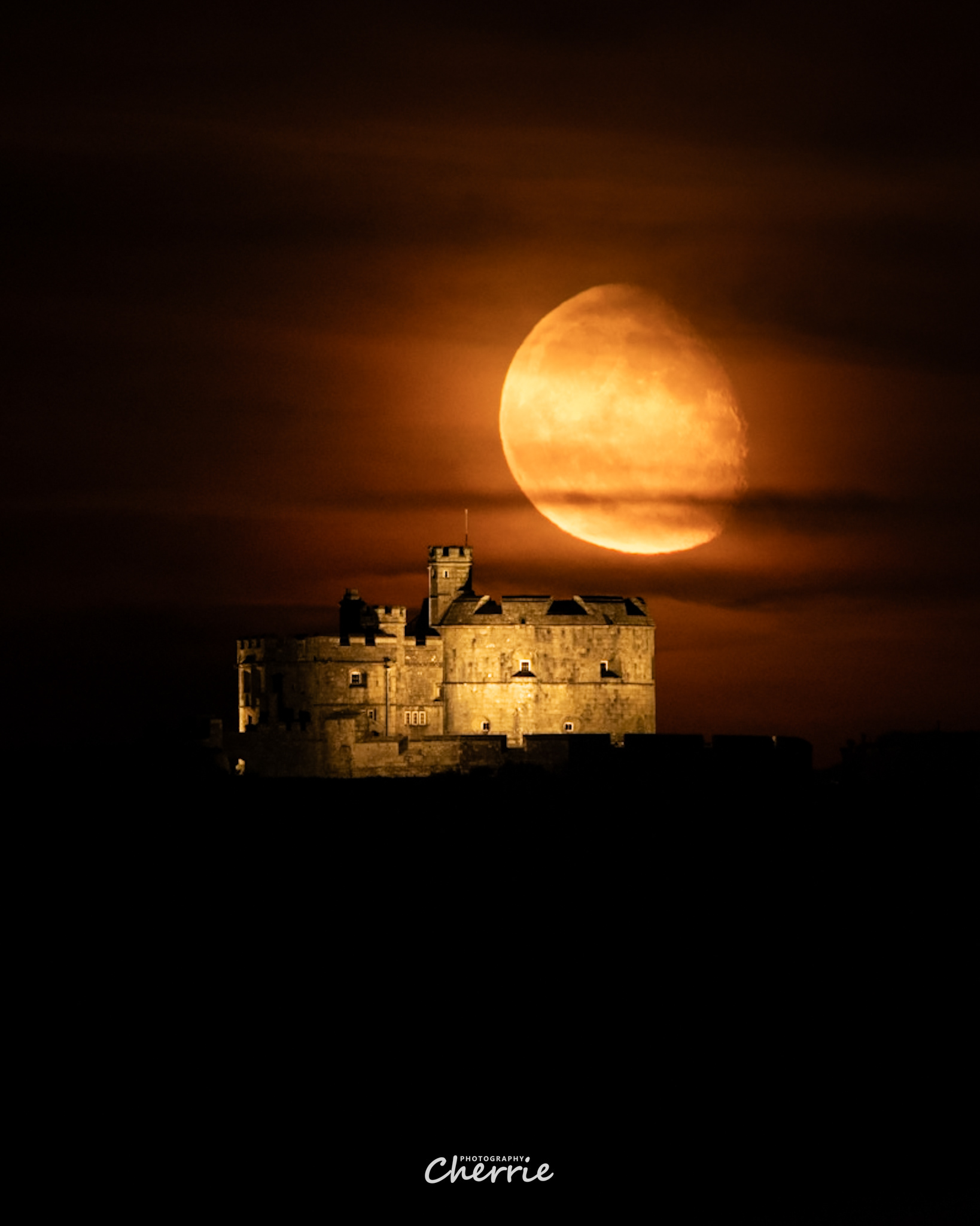 Moonrise Over Pendennis Castle Cornwall