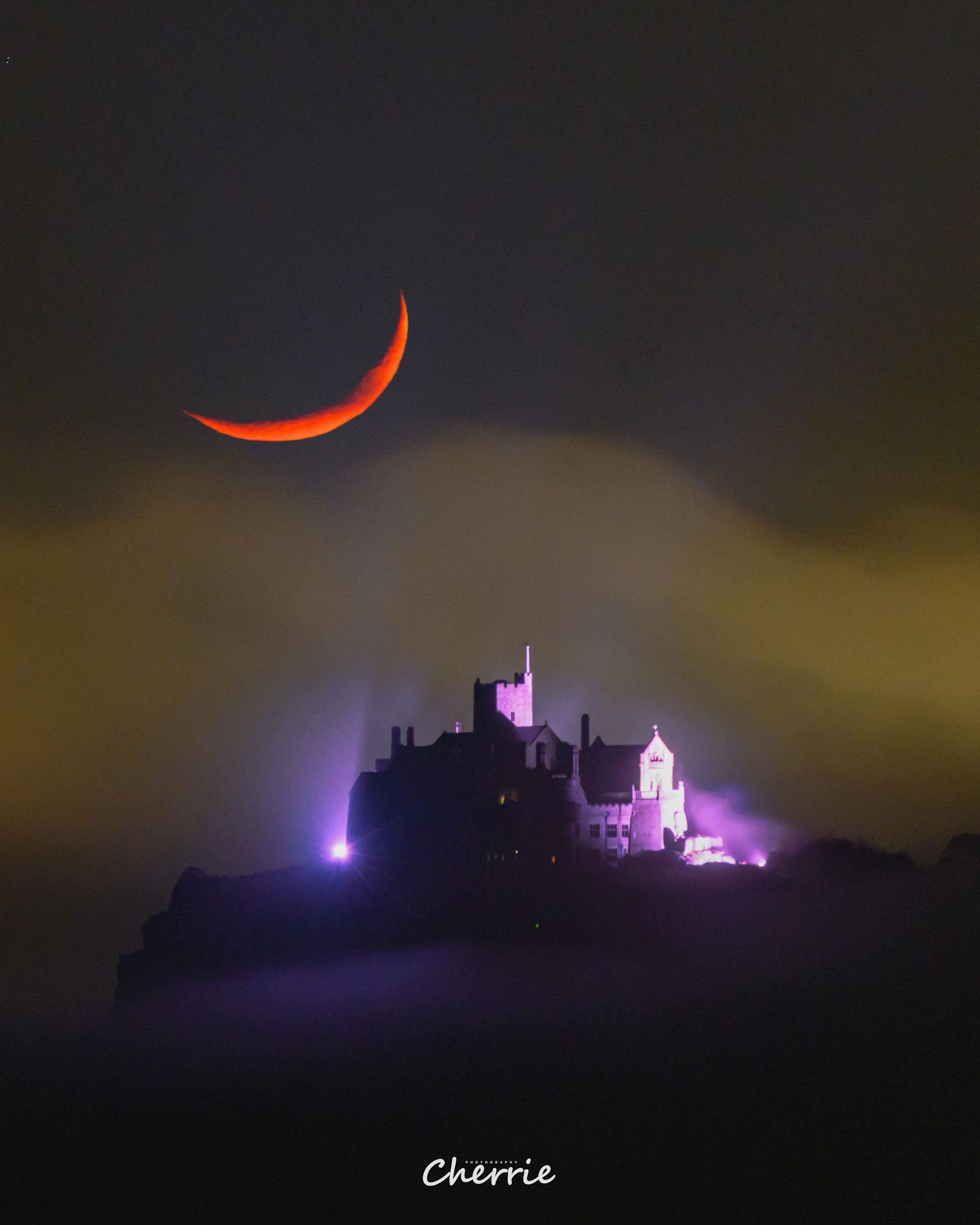 Mystical Moonset St Michaels Mount Cornwall