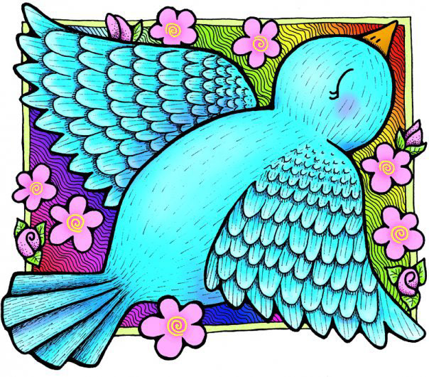 Pen and Ink digitally colorized