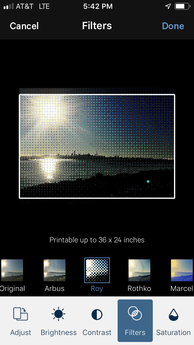 Selecting Filters from bottom Carousel