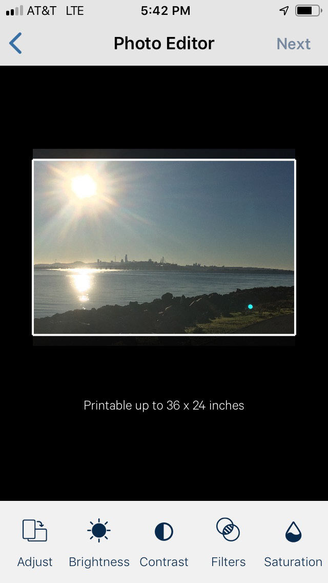 Photo as Selected from Cameral Roll