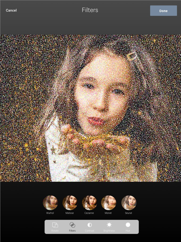 Image Filters at bottom