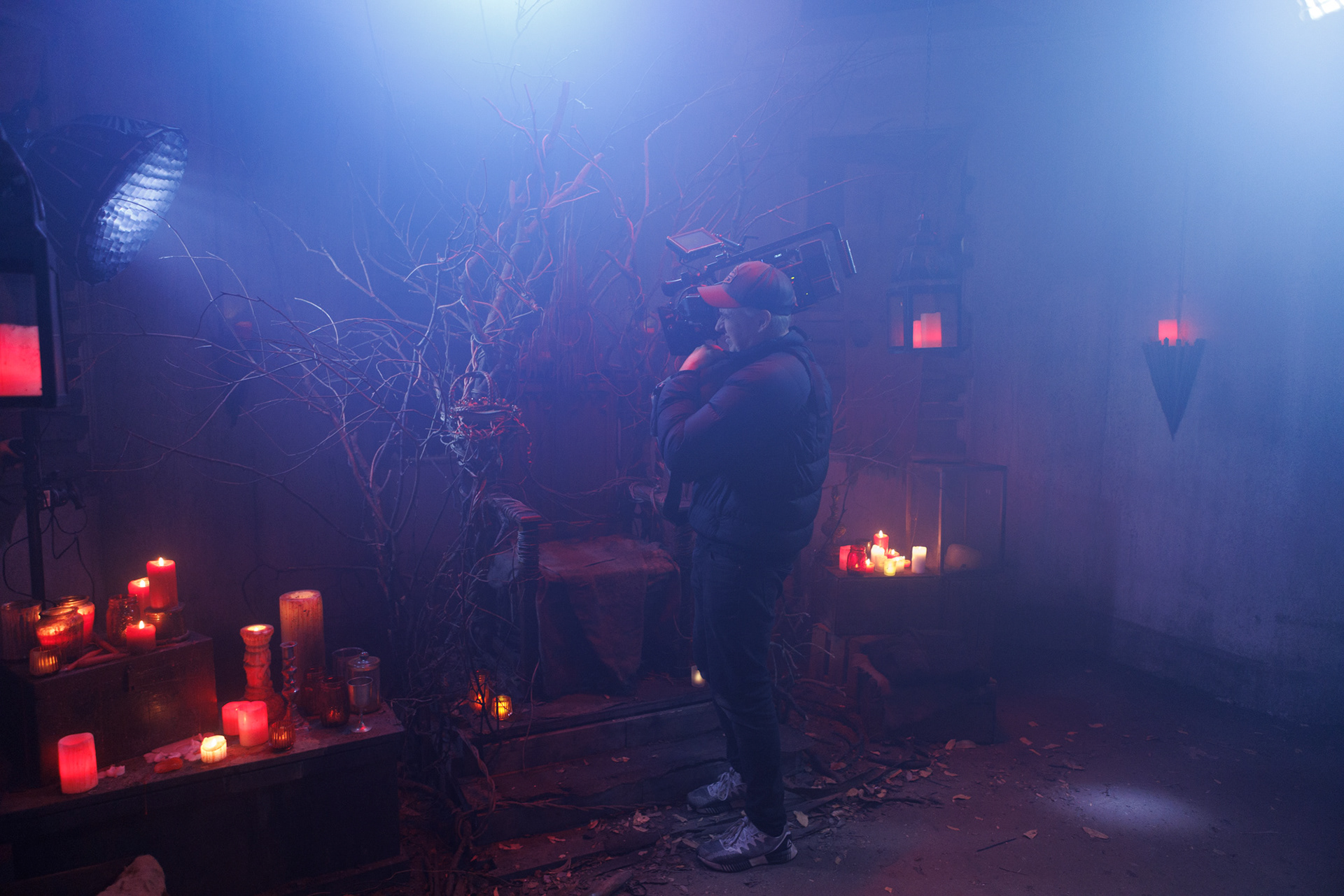 DOP Chris Bland On set of the australian horror feature Pray For dawn