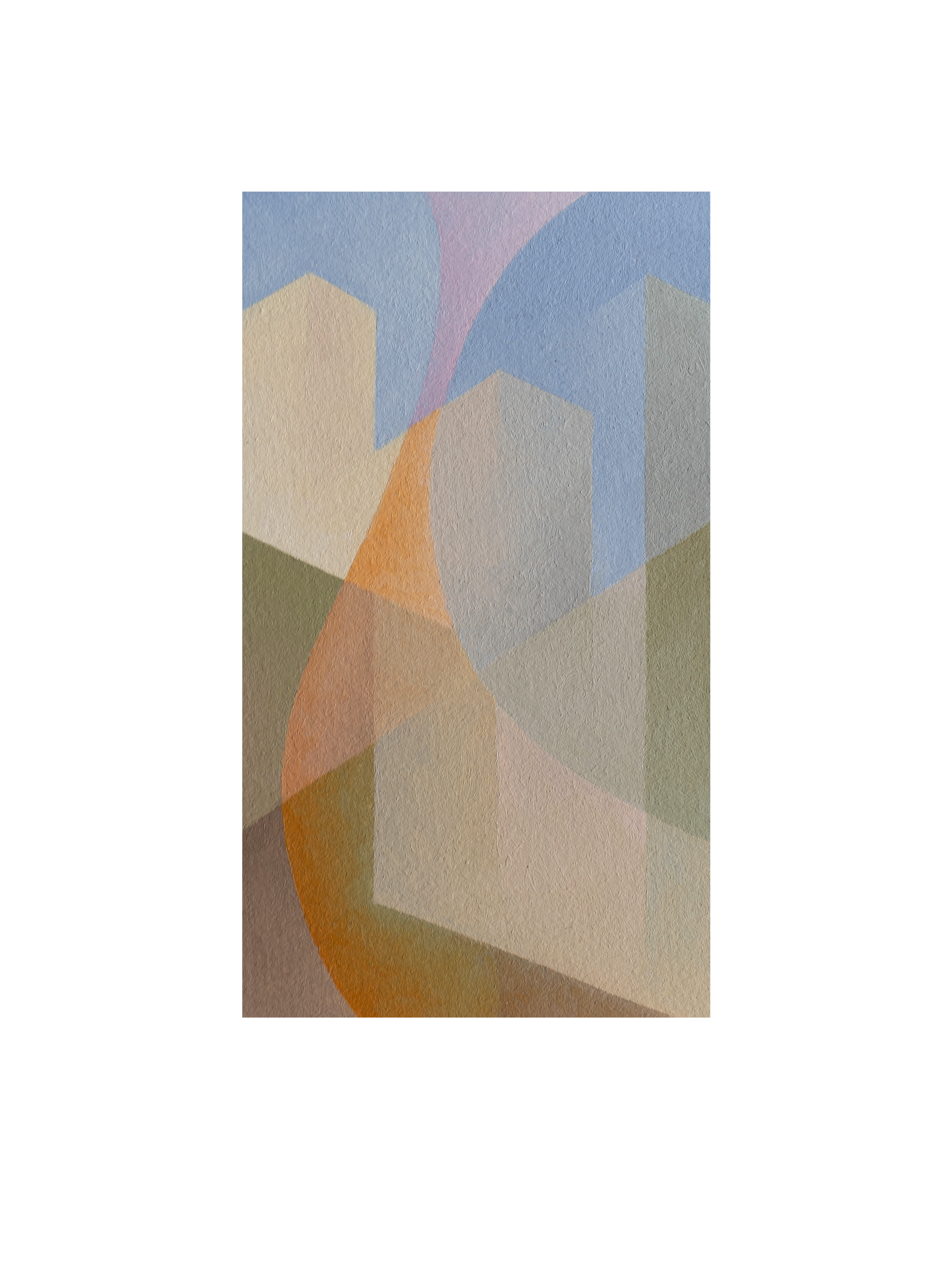 Santa Anas 3, oil on paper, 3" x 6", 2018 | SOLD