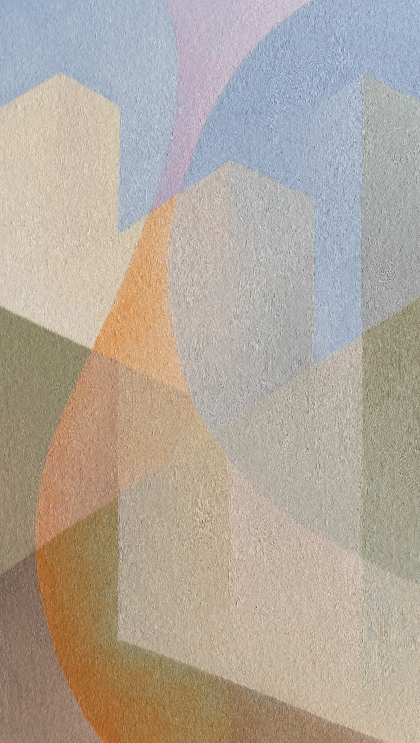 Santa Anas 3, oil on paper, 3" x 6", 2018