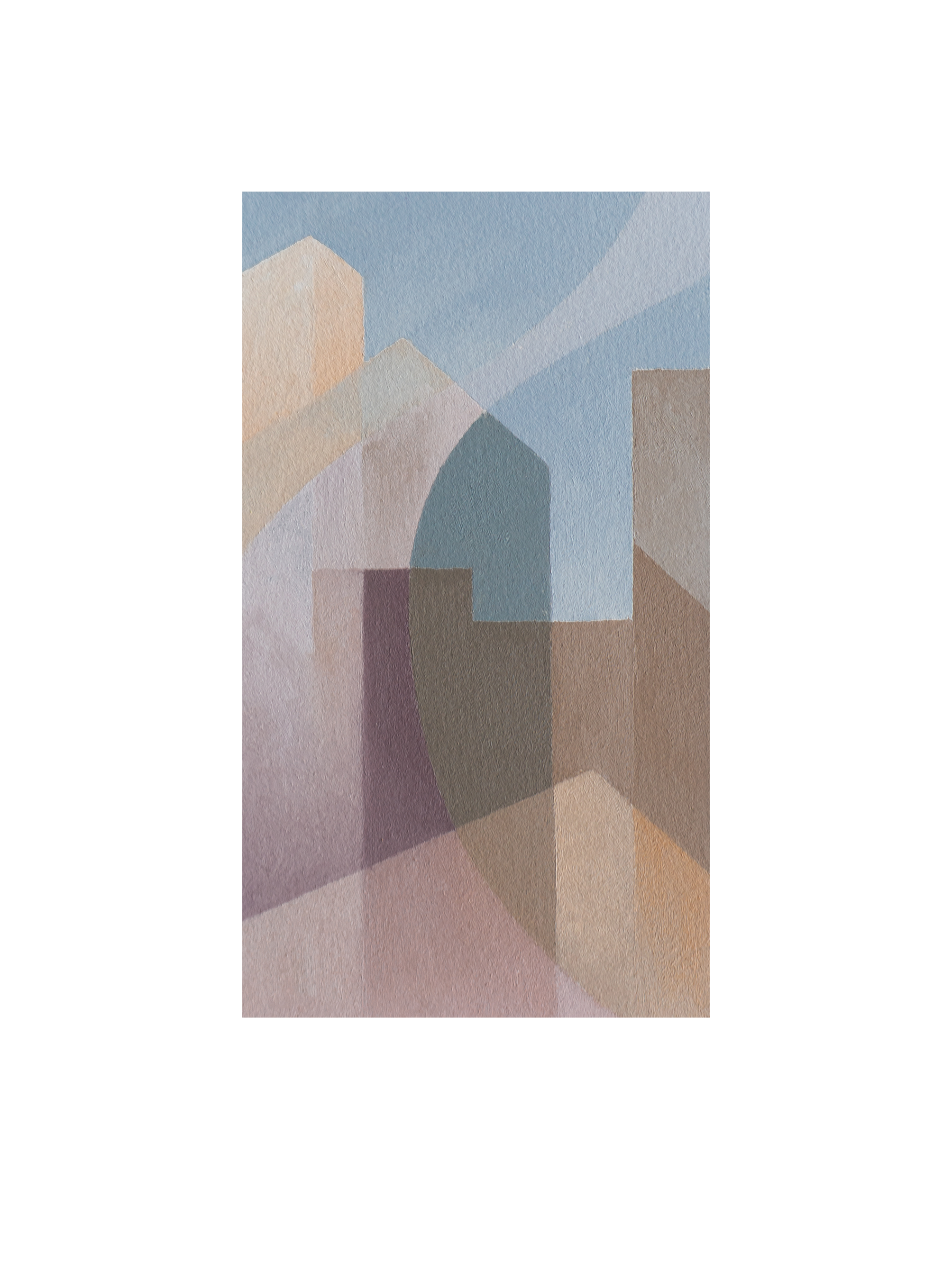 Santa Anas 1, oil on paper, 3" x 6", 2018 | $190