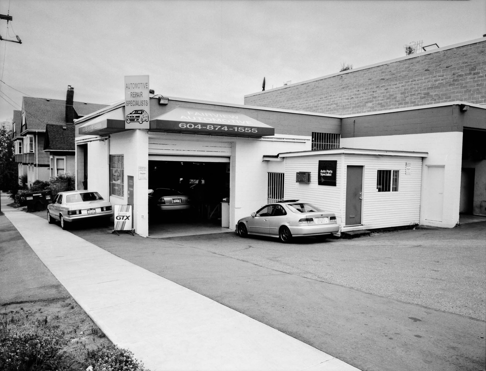 Fairview Automotive, 7th and Heather, analog film Vancouver BC 2008