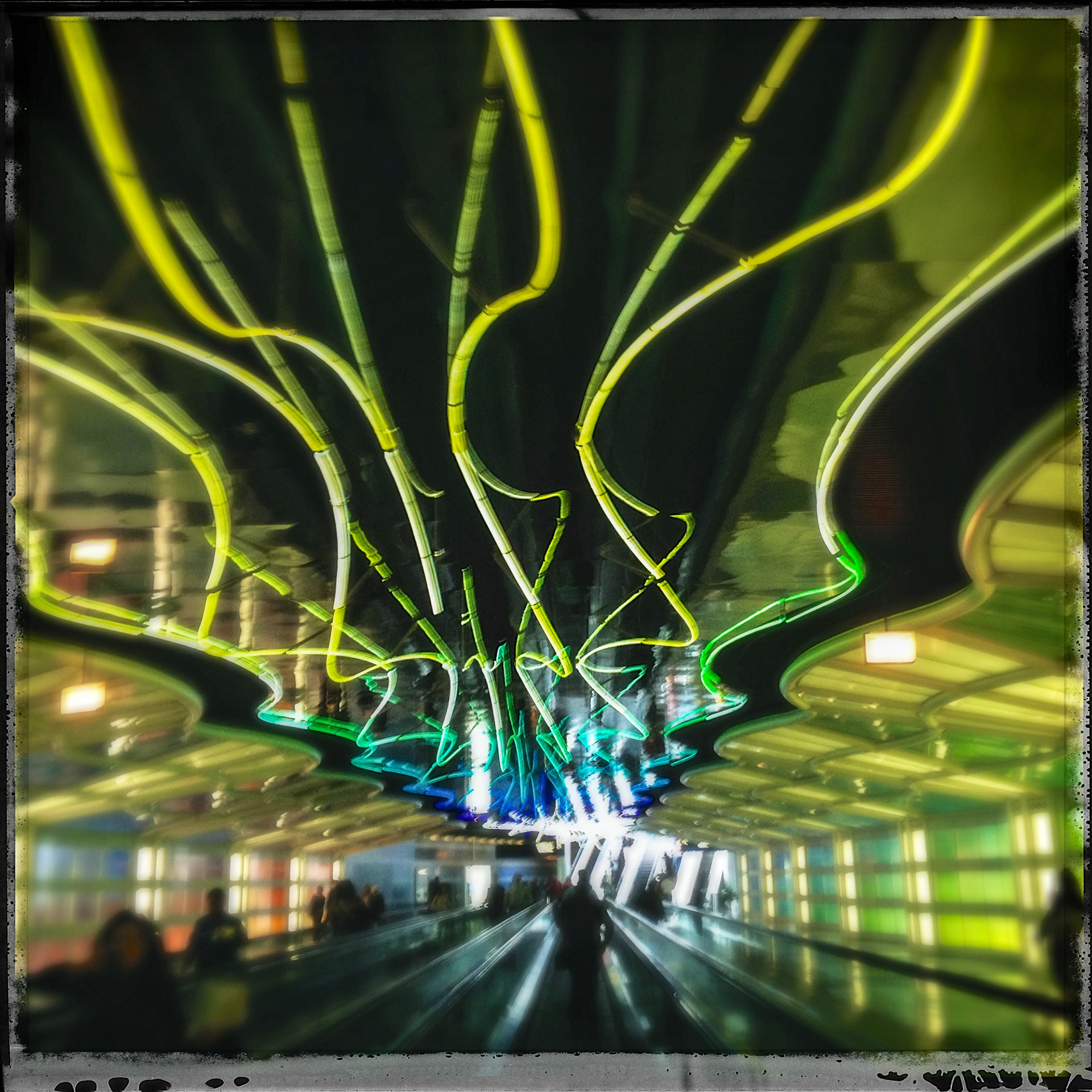 In between terminals B & C Chicago airport