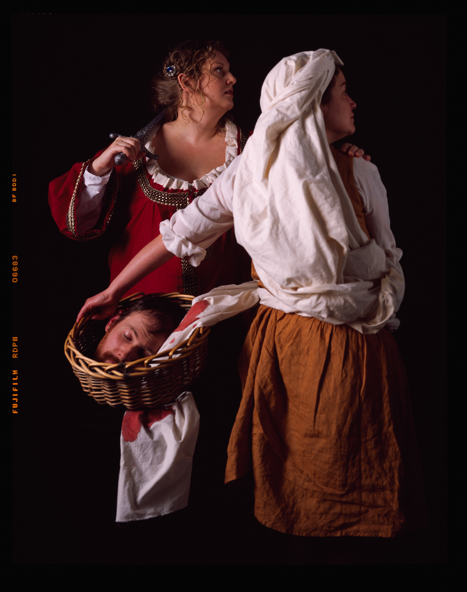 Staged for the Camera PHOT 304  abstraction on Artemisia Gentileschi's 'Judith and her maidservant' made with Delaney  Soumang analog film  ECUAD 2020
