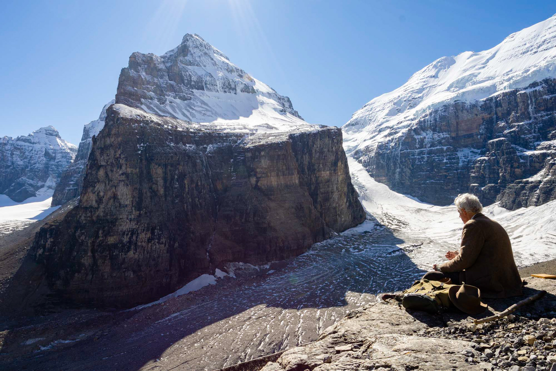 The Spiritual Journey of Lawren Harris. Ben Low playing Lawren Harrris Mt. LeFroy, Bamff Alberta 2015
