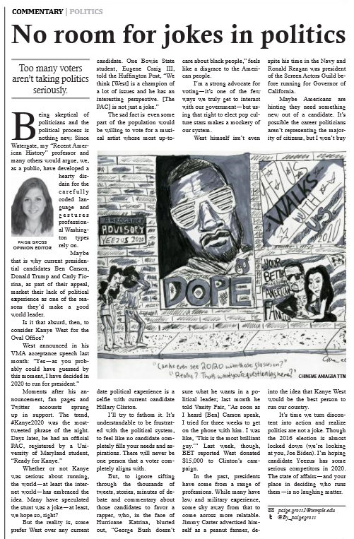 Volume 94 Issue 9 10/20/2015 "No room for jokes in politics"