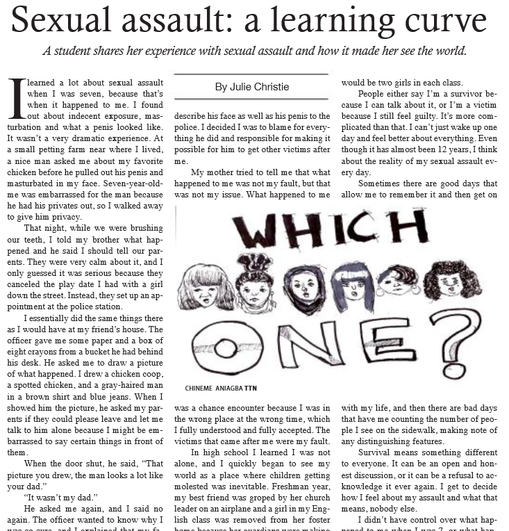 Volume 94 Issue 18 2/2/2016 "sexual assault: a learning curve"