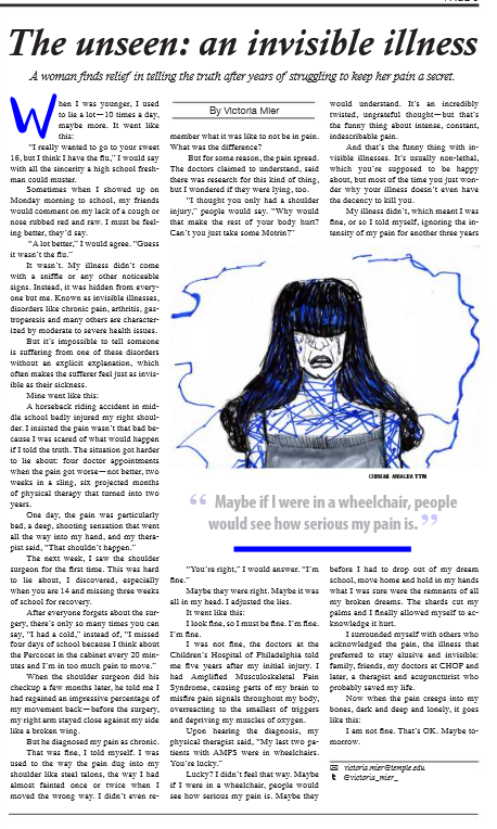 Volume 94 Issue 9 2/9/2016 - "The unseen: an invisible illness"