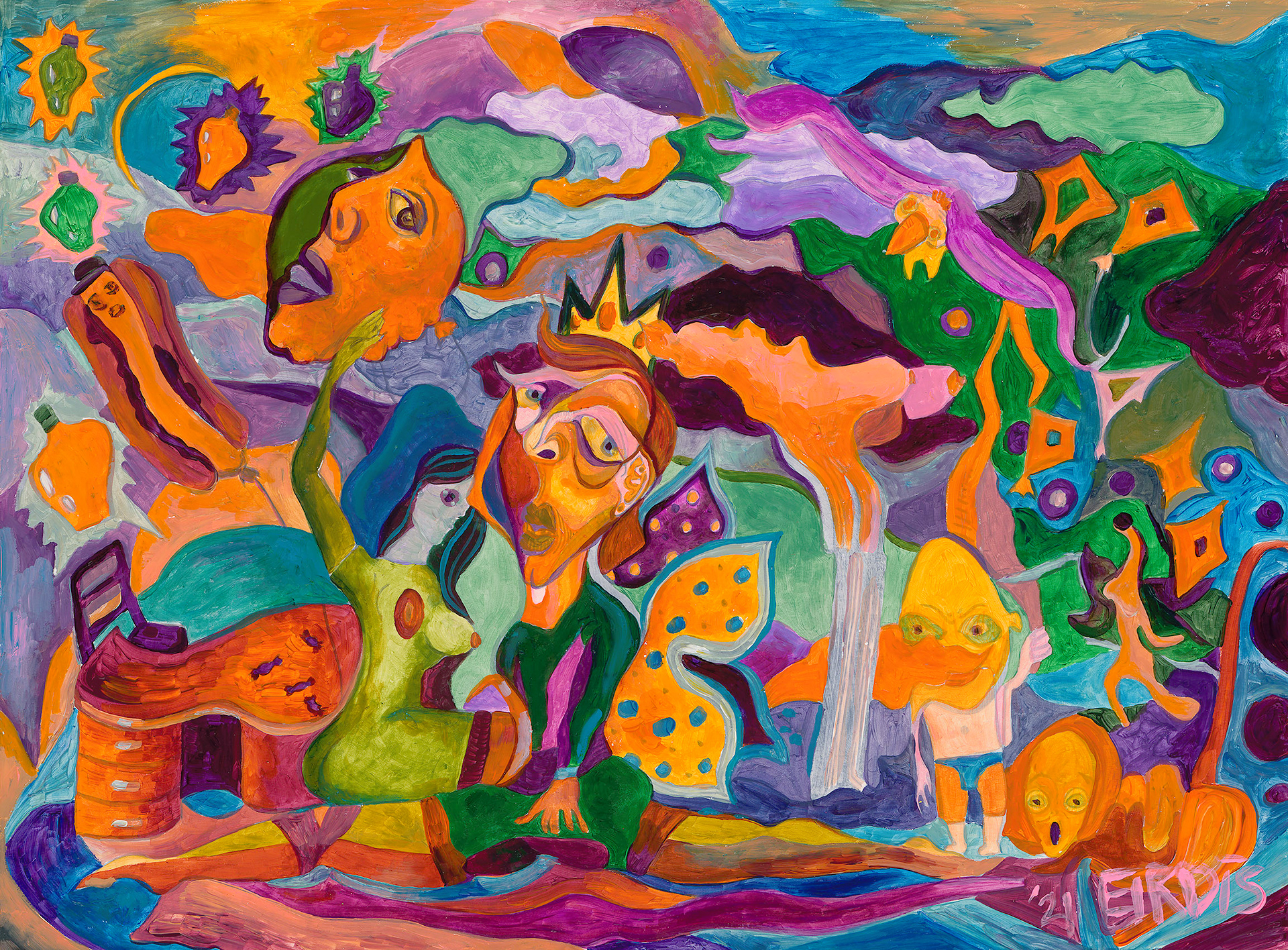 LINGERING SCHEMAS - Acrylic on paper - 2020 - 60 x 44cm