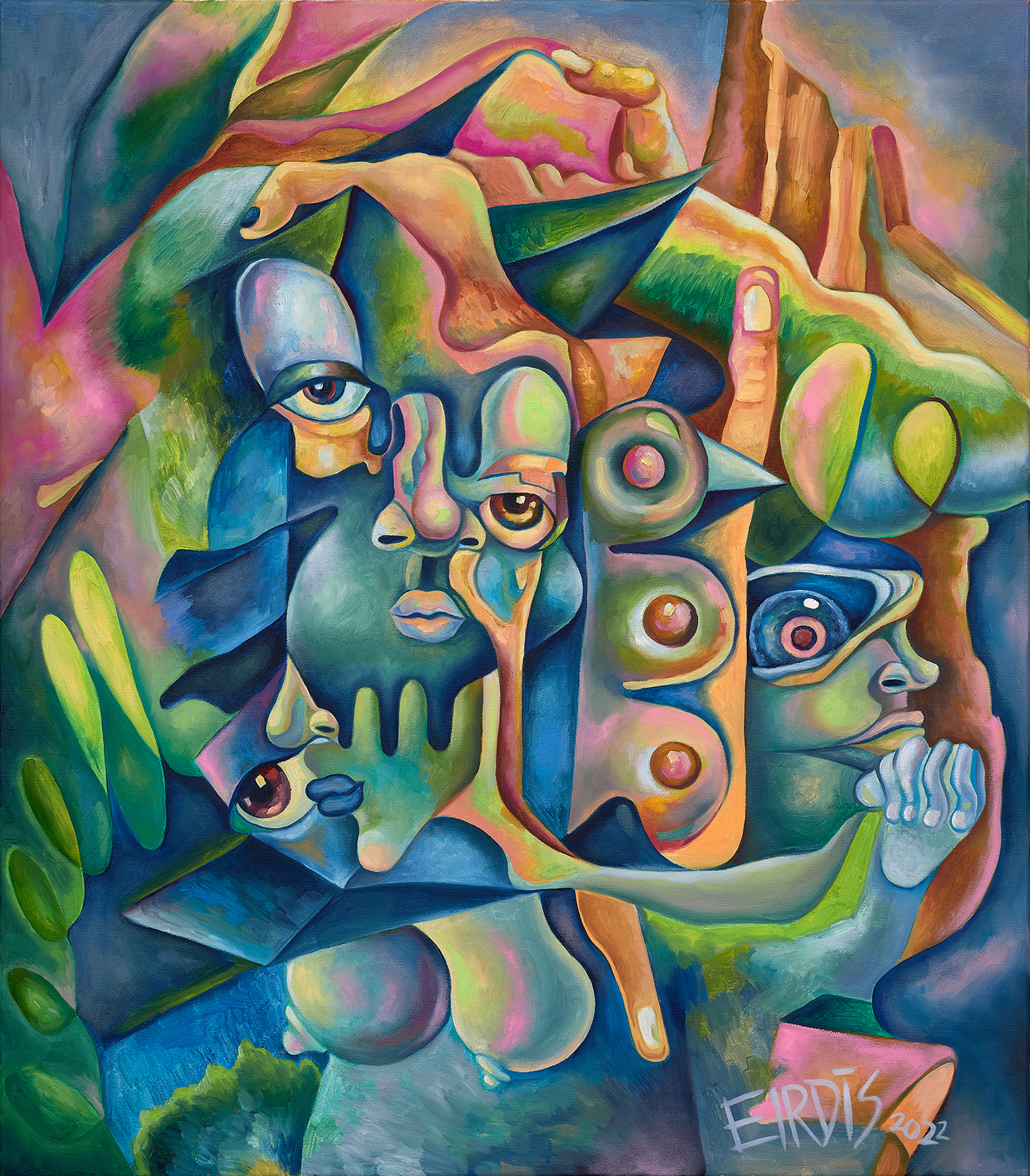 THE MOUNTAIN HAS EYES - Oil on Canvas - 2022 - 70 x 80cm