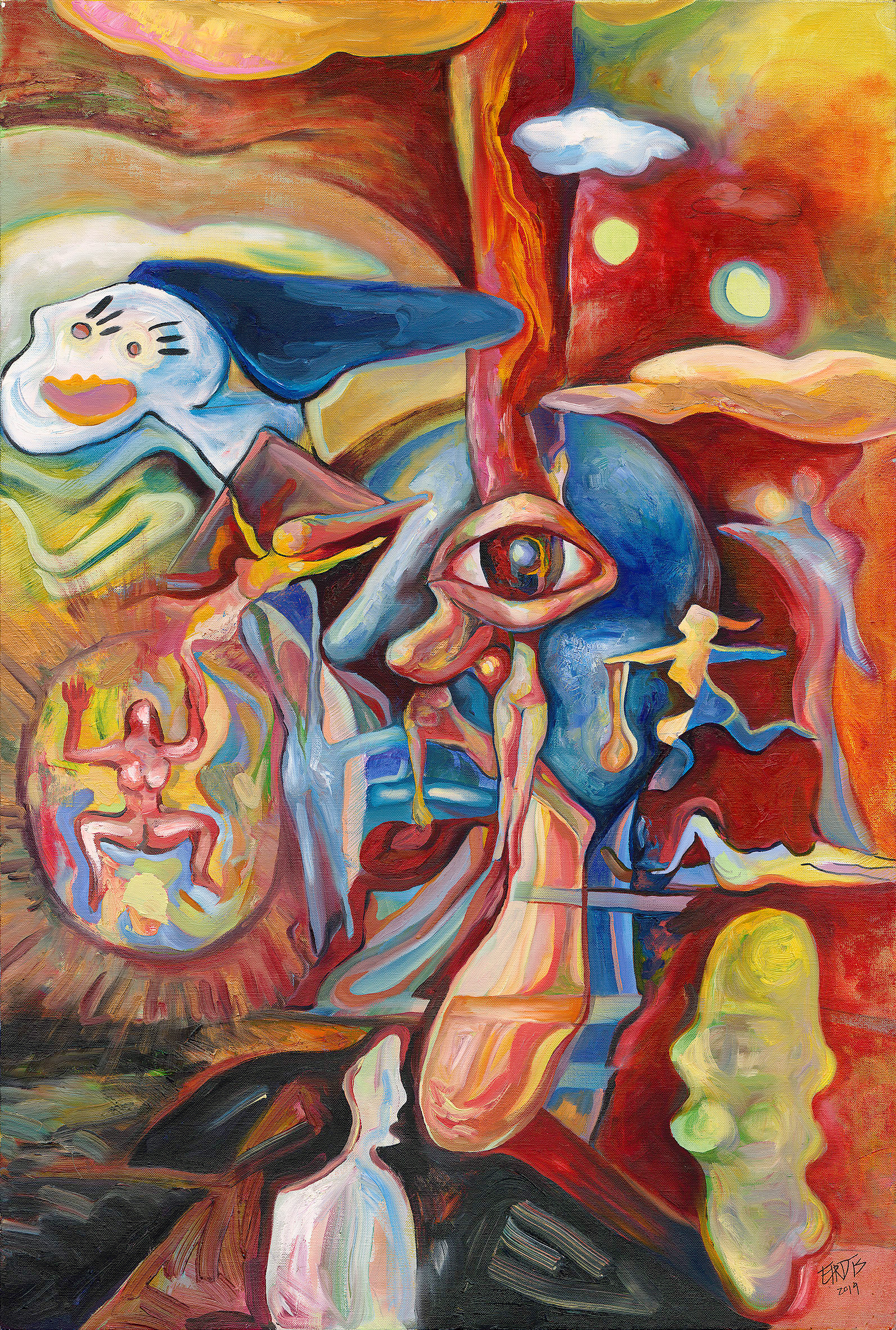 SUPPRESSED CLOWN - Oil on Canvas - 2019 - 80 x 120cm
