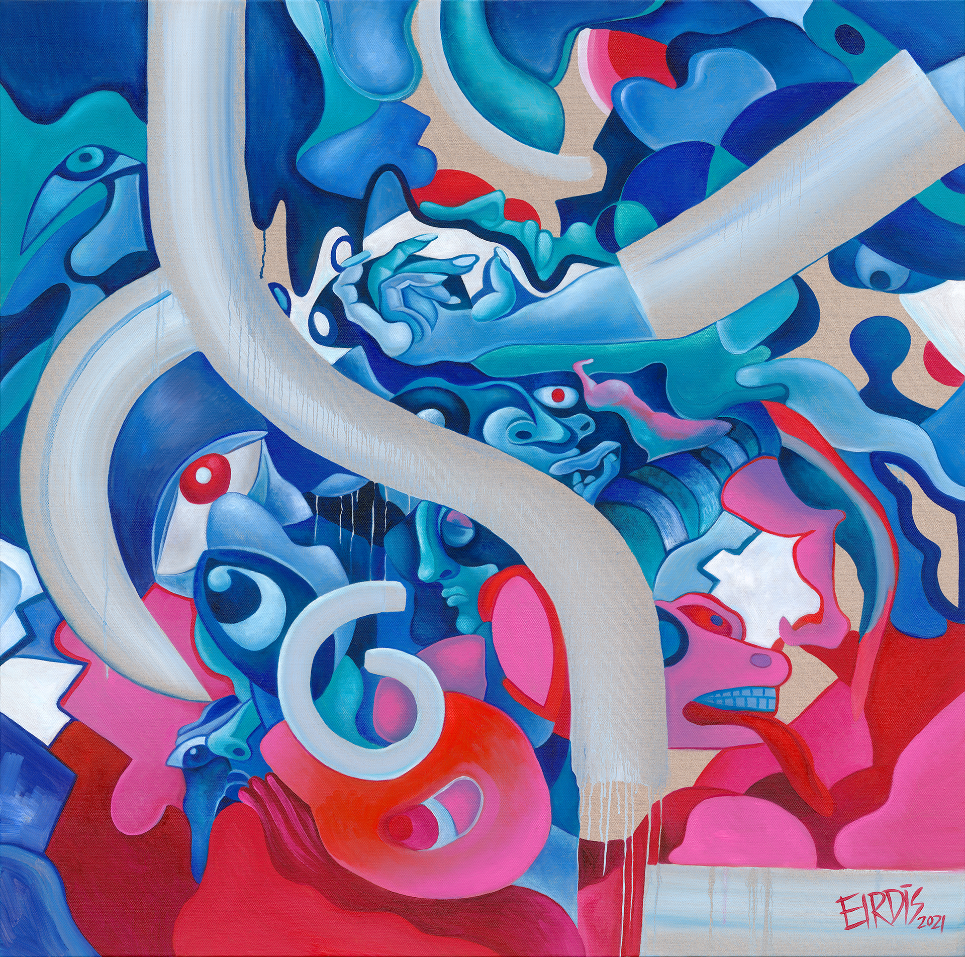MILKYWAY - Oil On Canvas - 2021 - 120 x 120cm