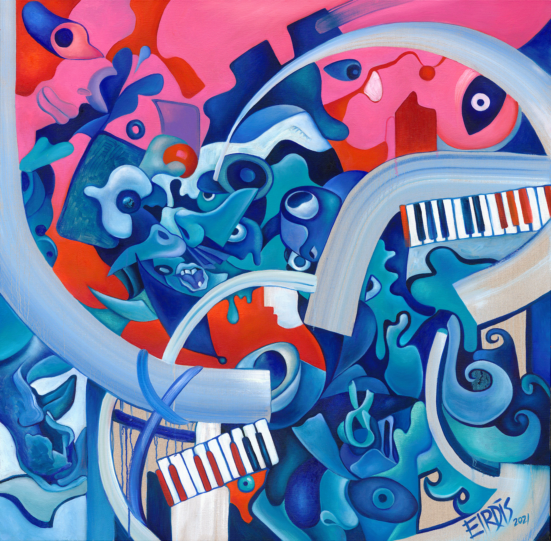 SYMPHONY - Oil On Canvas - 2021 - 120 x 120cm