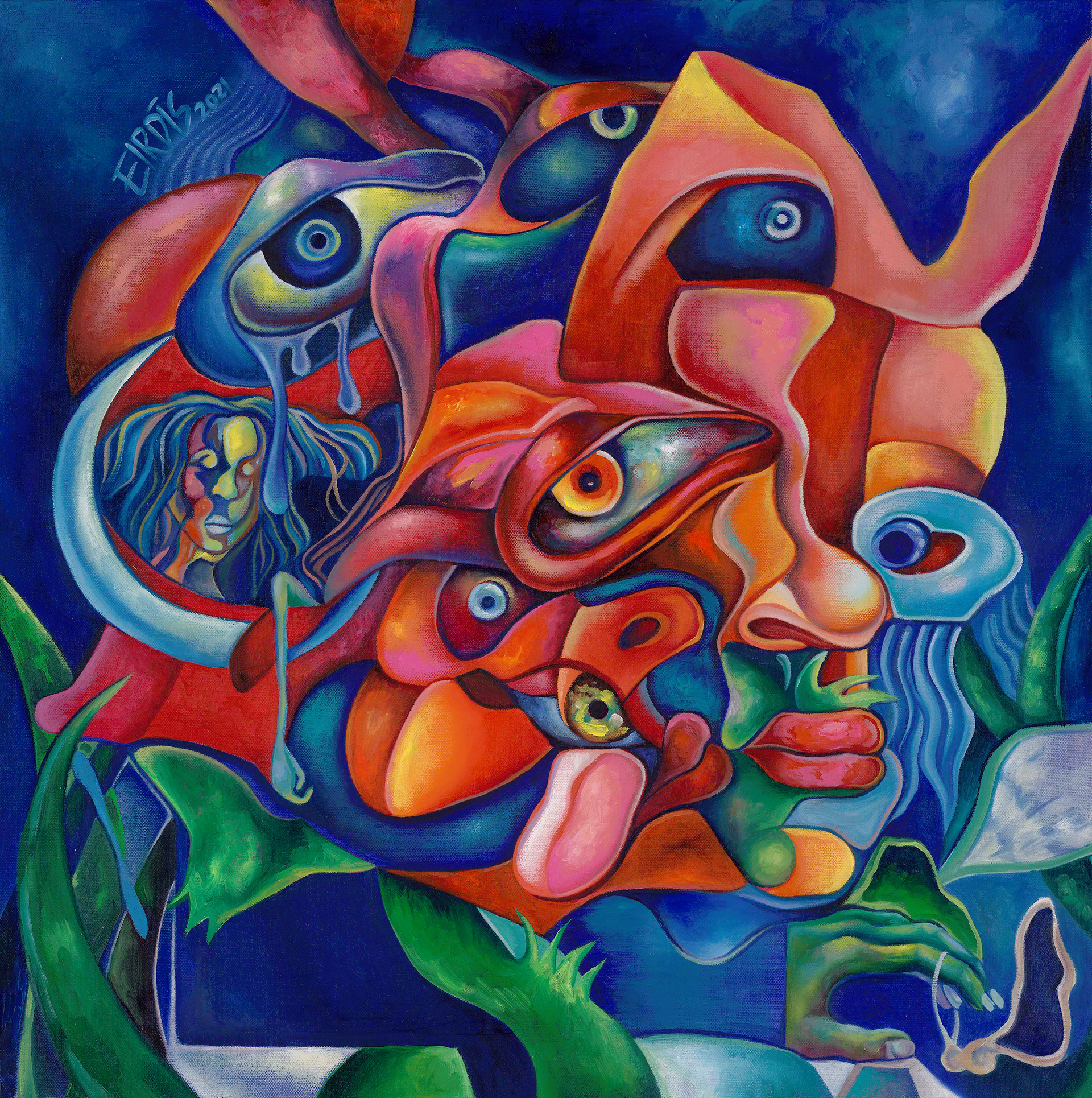 UNDERWATER - Oil on Canvas - 2022 - 80 x 80cm
