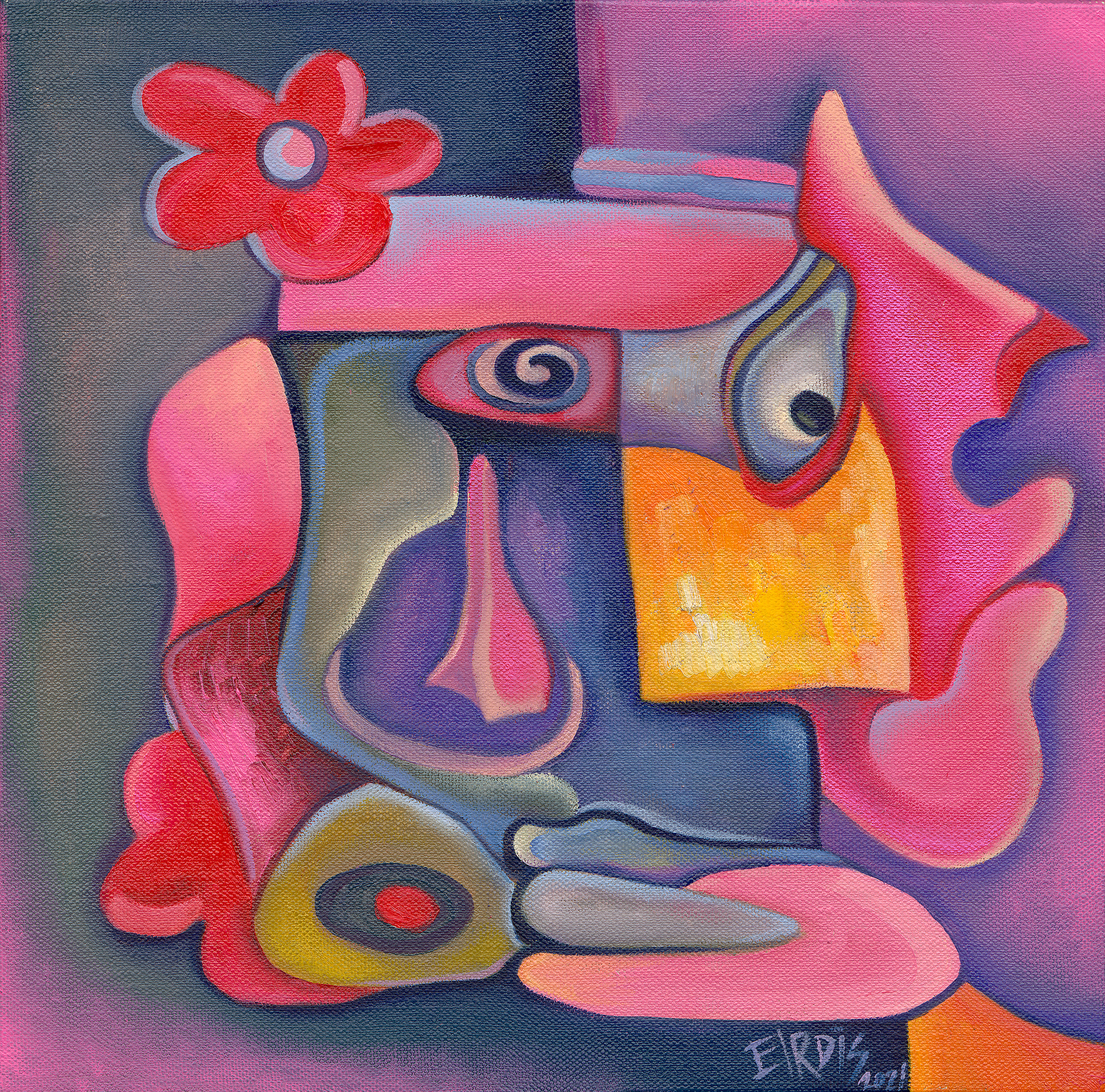 FLORAL - Oil on Canvas - 2021 - 40 x 40cm