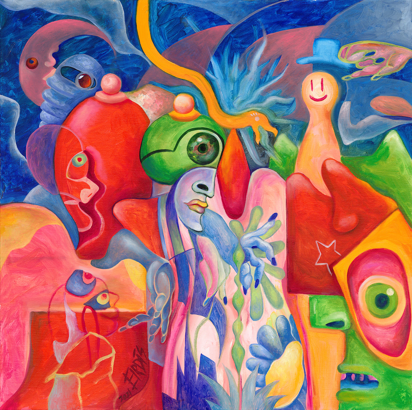 LAVA LAND - Oil on Canvas - 2021 - 100 x 100cm
