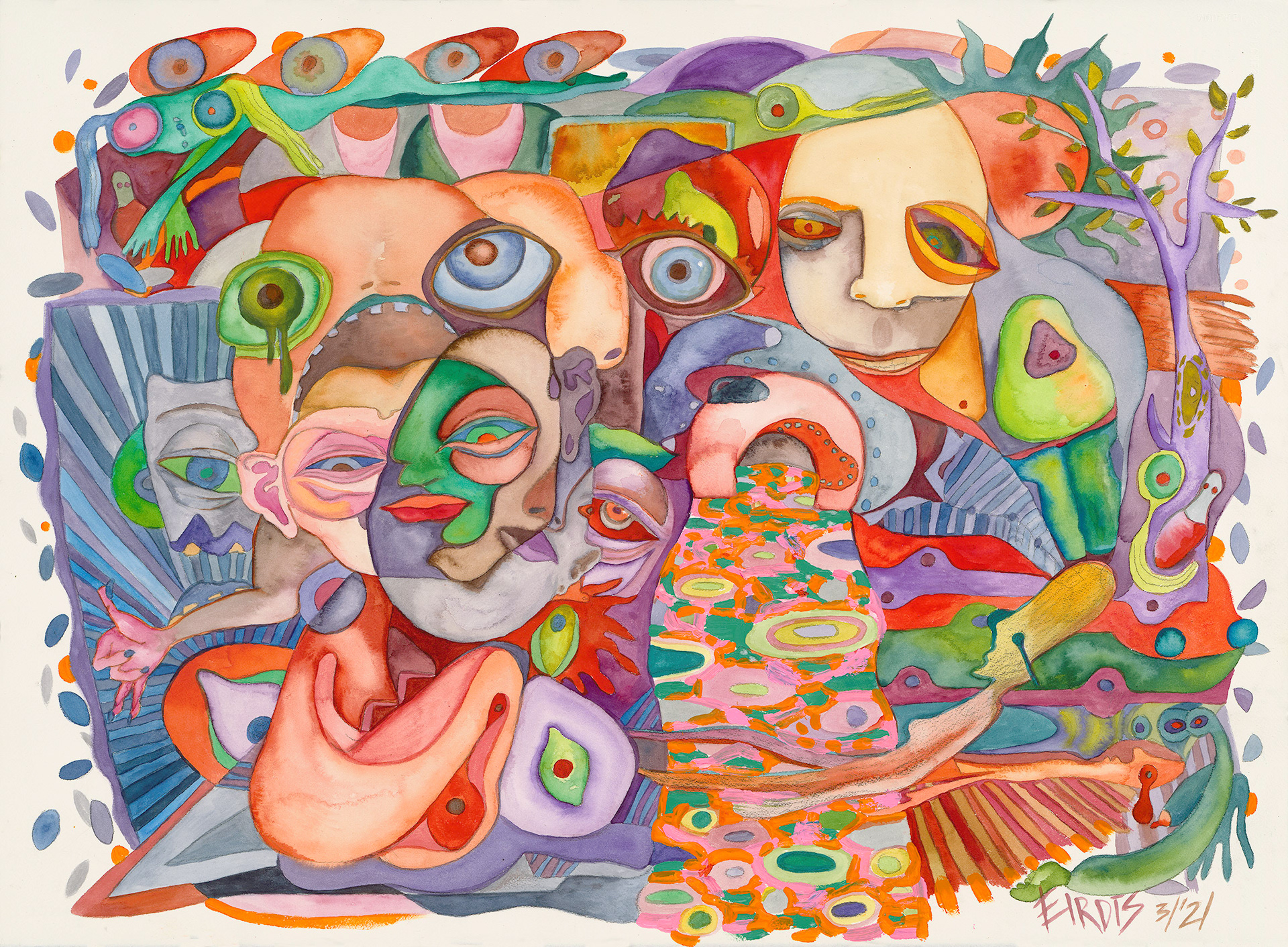 RAINBOW CITY - Watercolor on Paper - 2021 -