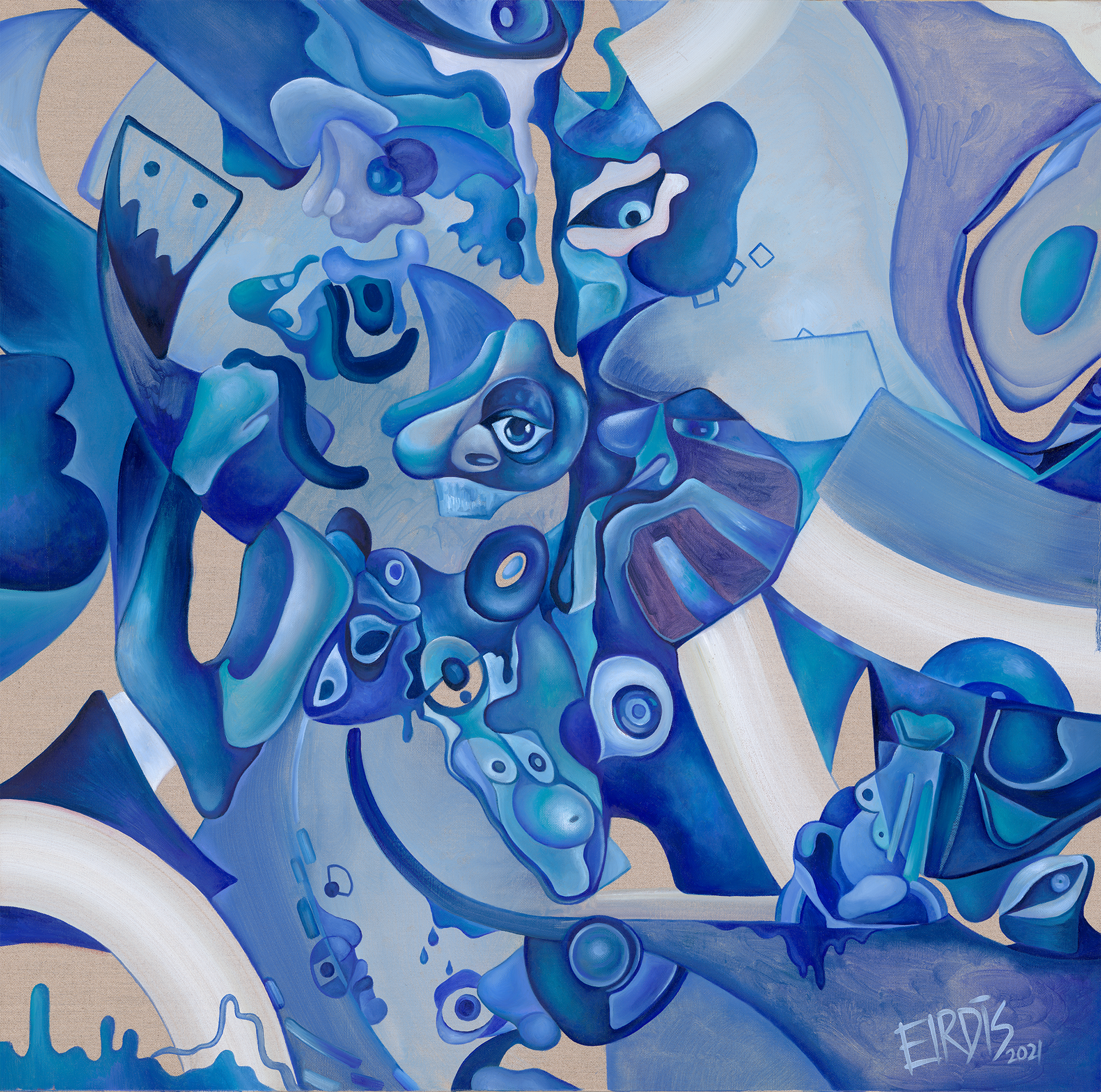 FROZEN - Oil On Canvas - 2021 - 120 x 120cm