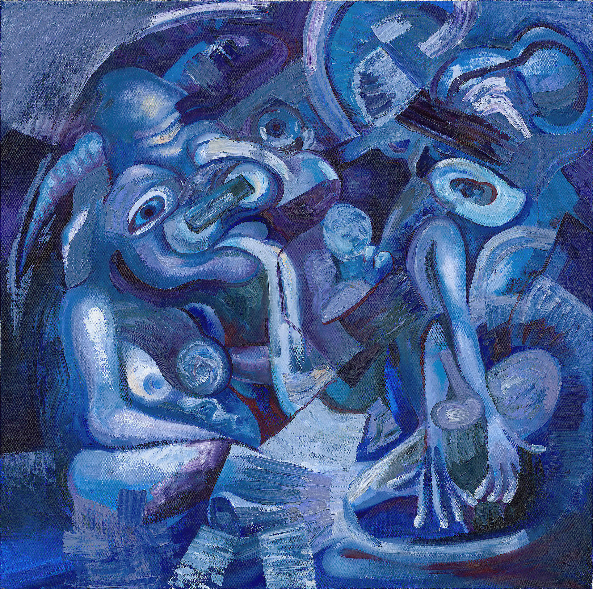 OX MEETS RAT - Oil on Canvas - 2020 - 80 x 80cm