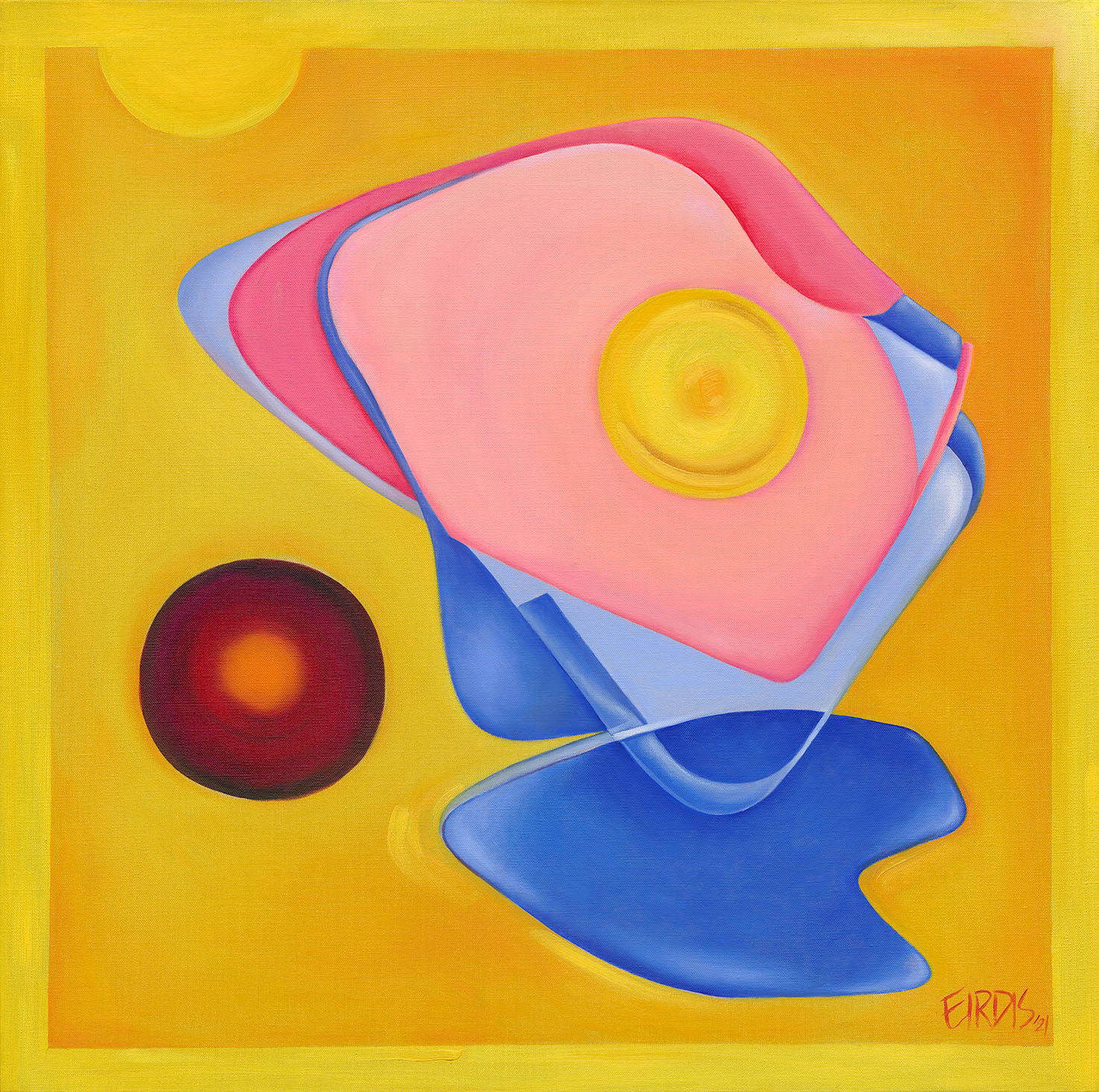 YELLOW STONE - Oil on Canvas - 2021 - 100 x 100cm