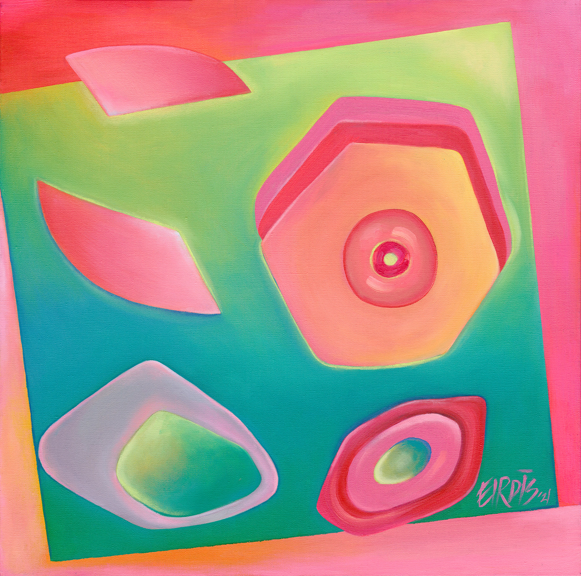 PLAYFUL - Oil on Canvas - 2021 - 100 x 100cm