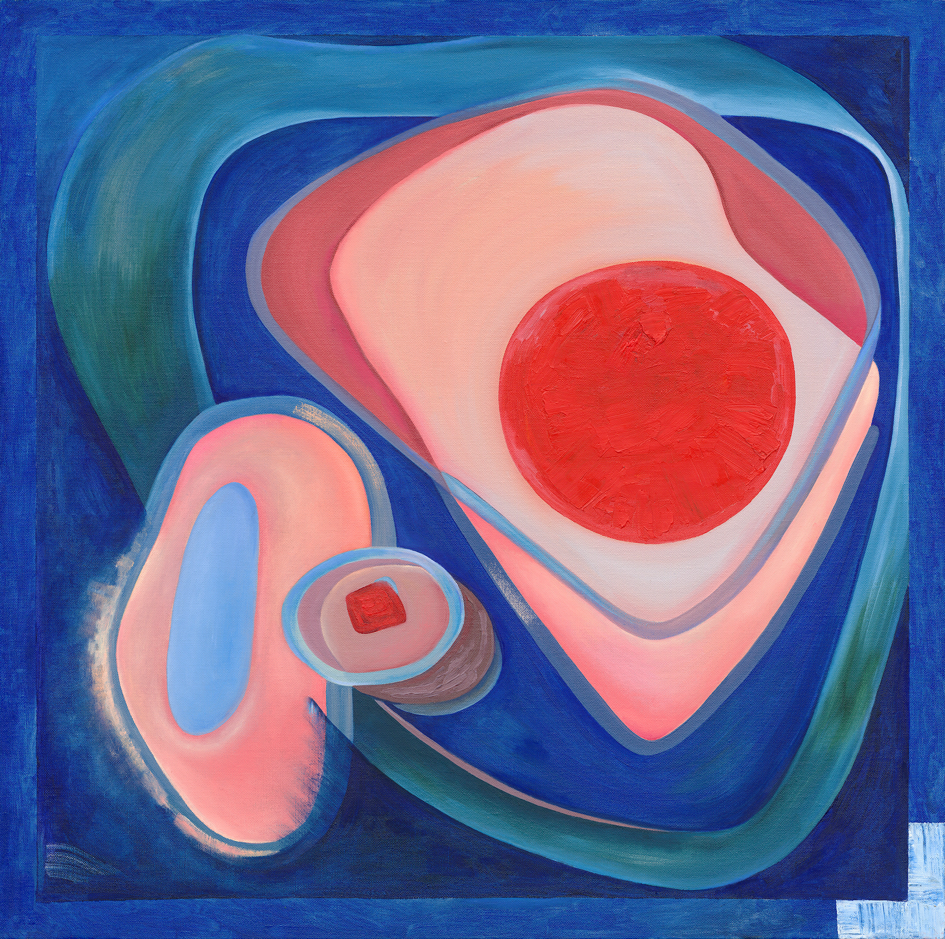 BERRY BLUE - Oil on Canvas - 2021 - 100 x 100cm