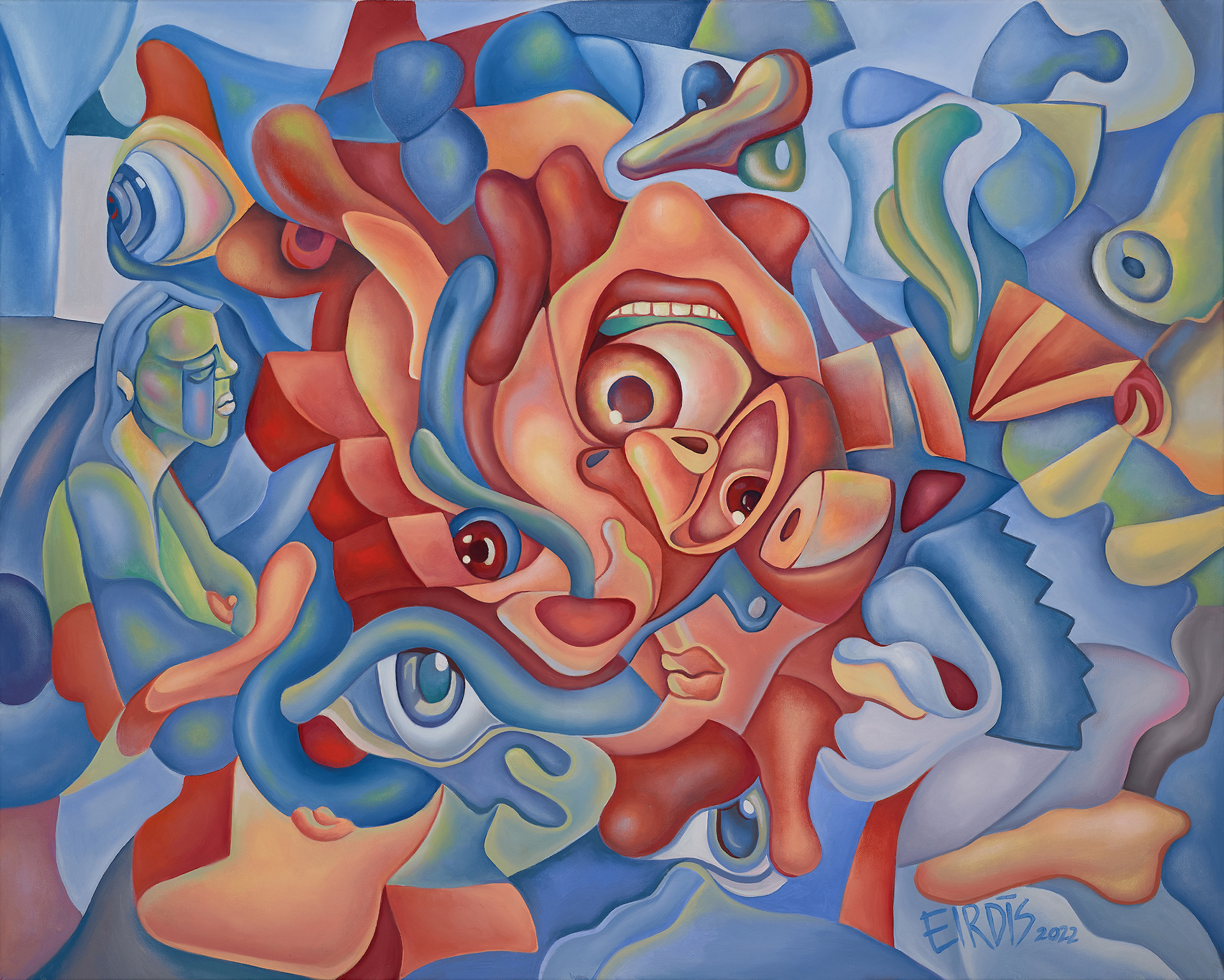 SHY SUN - Oil on Canvas - 2022 -