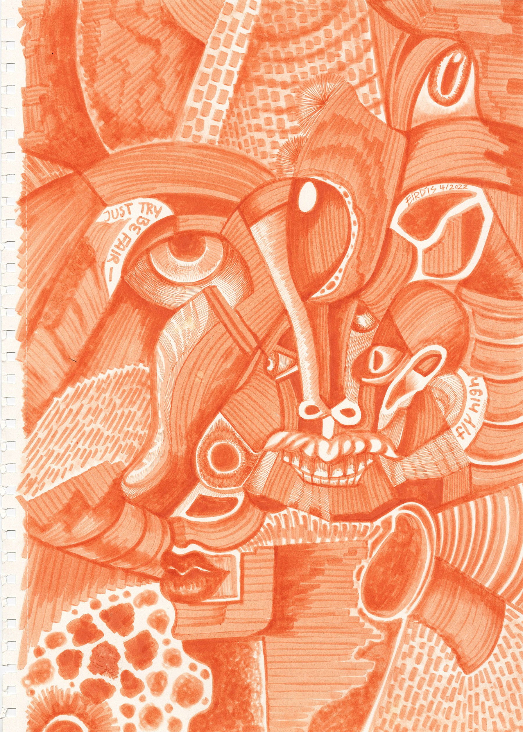 ORANGE AID - Pen on Paper - 2022 - 42 x 30cm