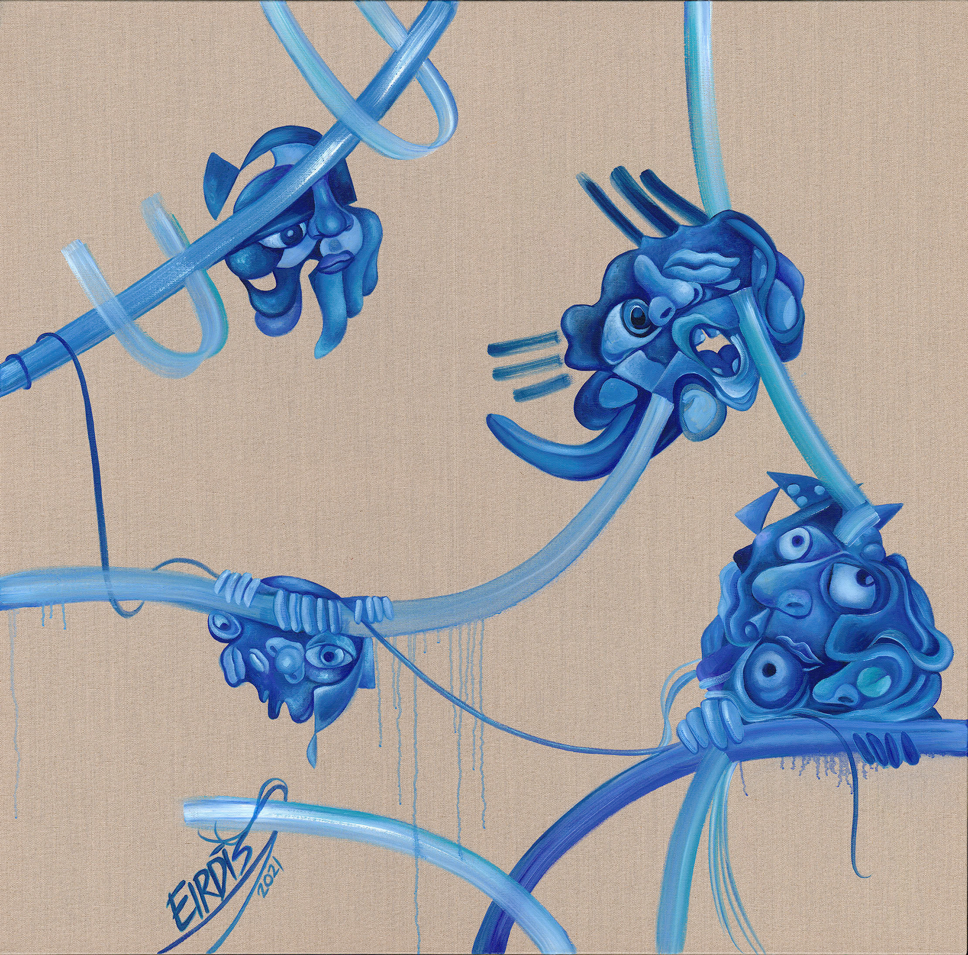 CONSTELLATIONS - Oil On Canvas - 2021 - 120 x 120cm