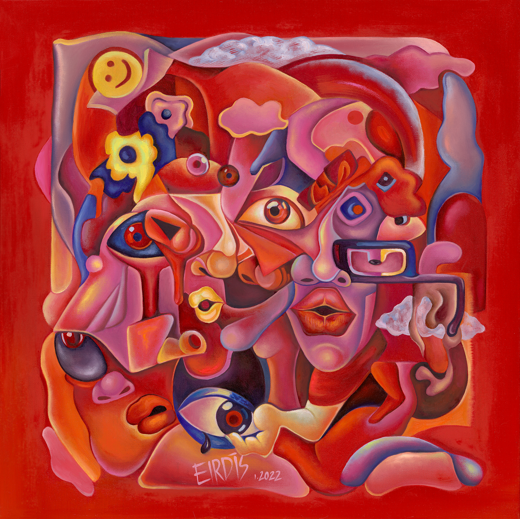 IN THE CLOUDS - Oil on Canvas - 2022 - 80 x 80cm