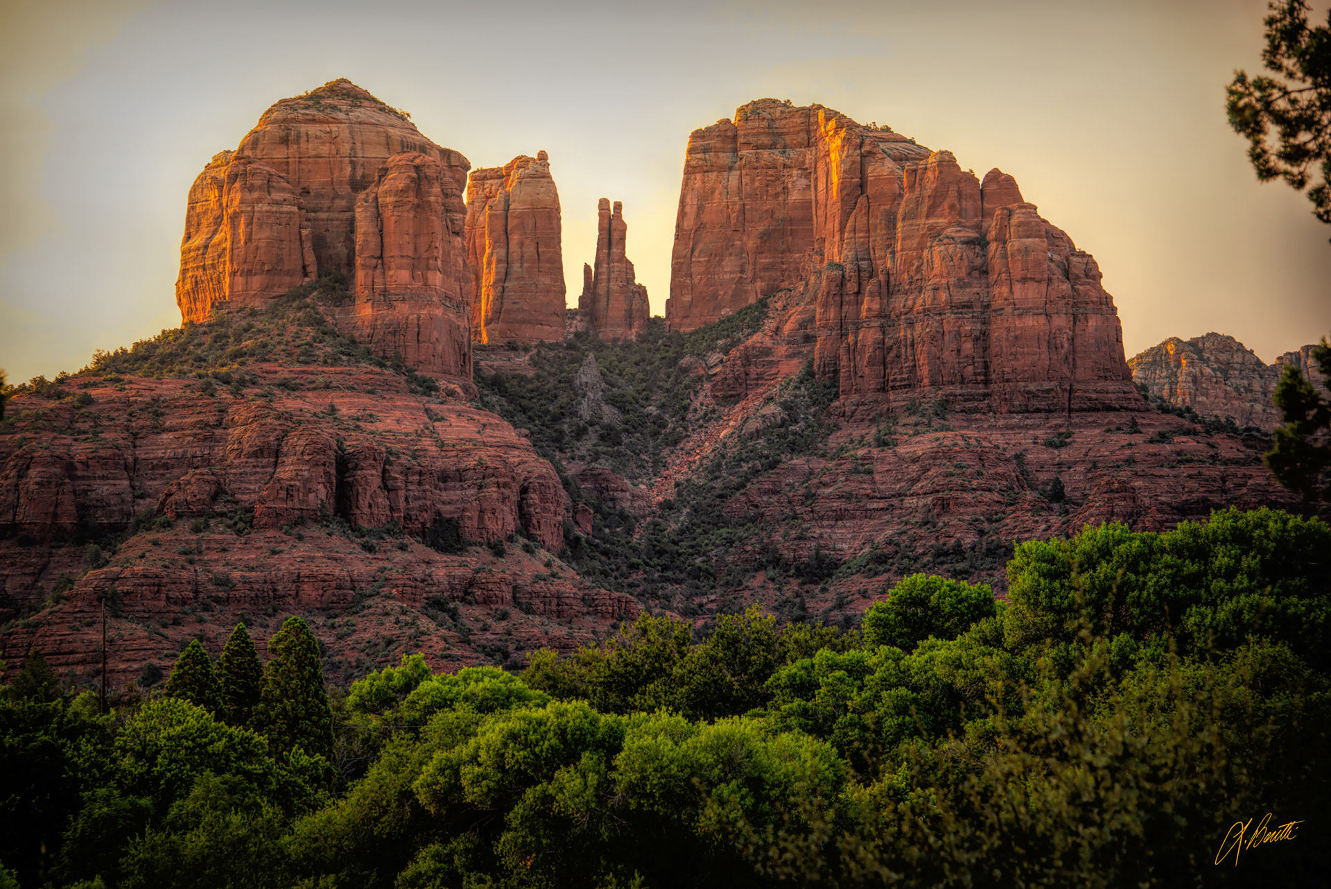 Morning light on Cathedral Rock