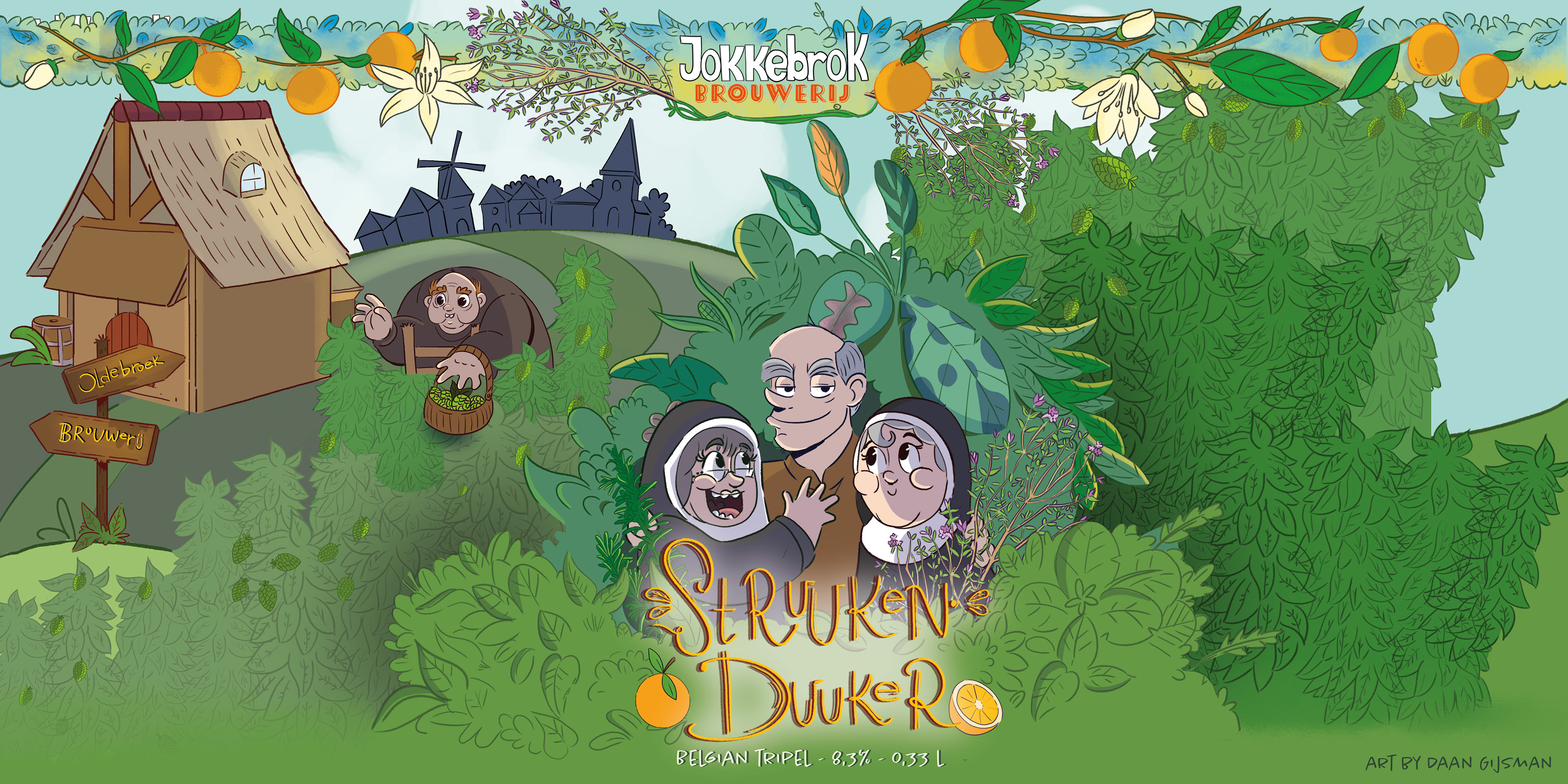 Etiket ontwerp - Struukenduuker - Jokkebrok Brouwerij