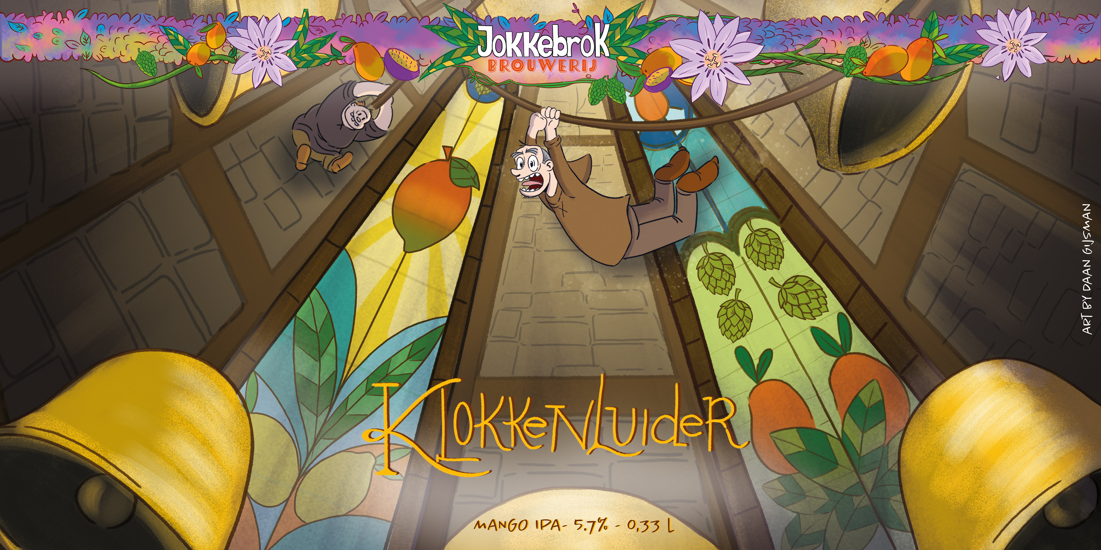 Etiket ontwerp - Klokkenluider IPA - Jokkebrok Brouwerij