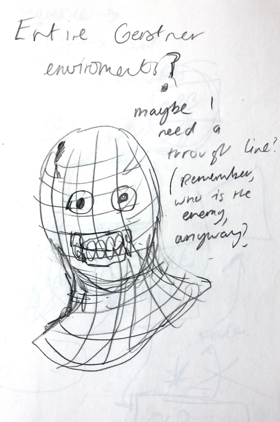 (2021). Floating Head World I. [Pen and ink on paper]. 210 × 297 mm.