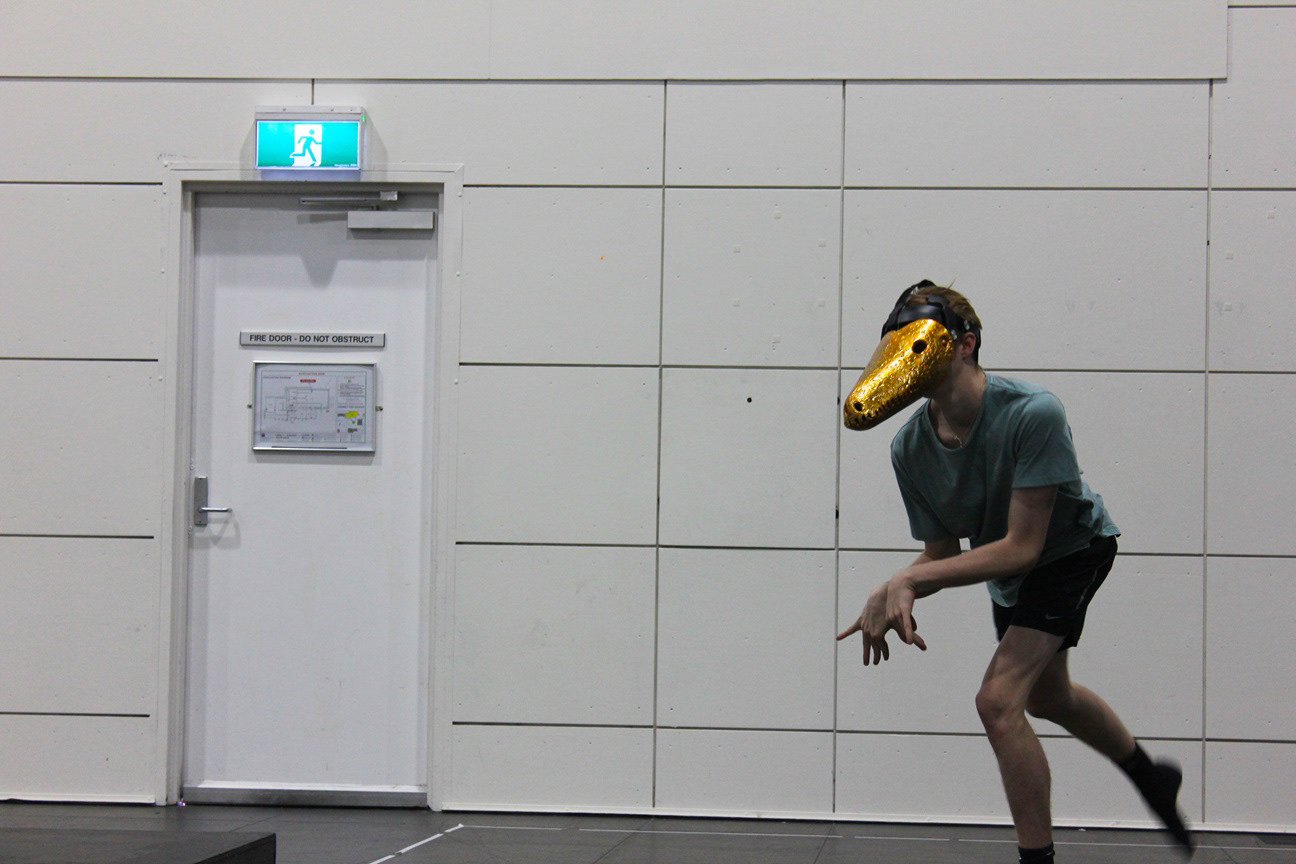 (2022). Lada during rehearsals at The Block, QUT. [Photograph]. Taken by Author.