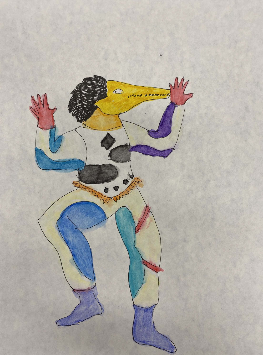 (2022). Lada costume design. [Pen and watercolour on paper]. 210 × 297 mm.