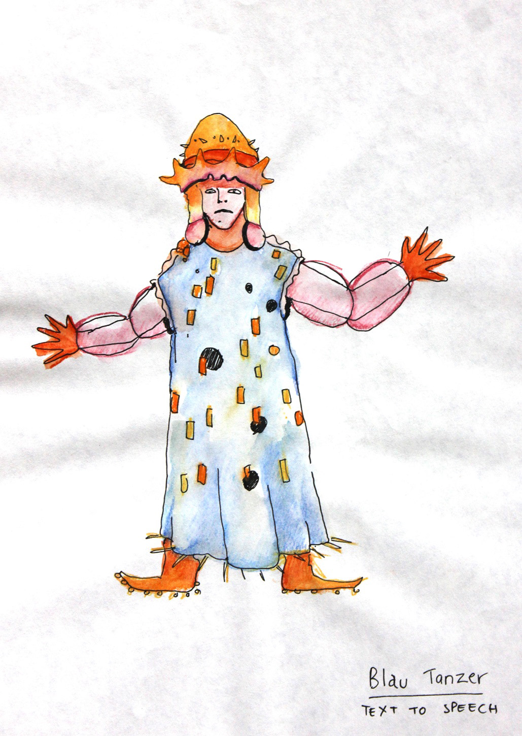 (2021). The Blau Tanzer. [Pen and watercolour on paper]. 210 × 297 mm.