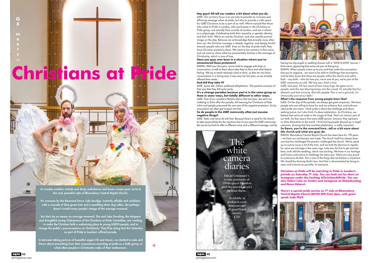 Spread in QX Magazine