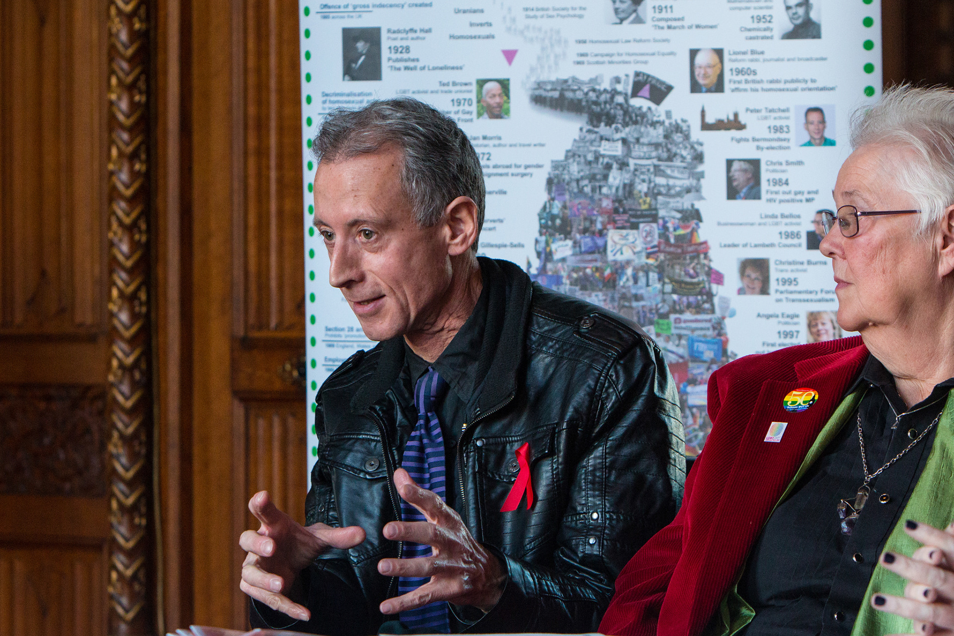 Peter Tatchell at an event at Speaker's House
